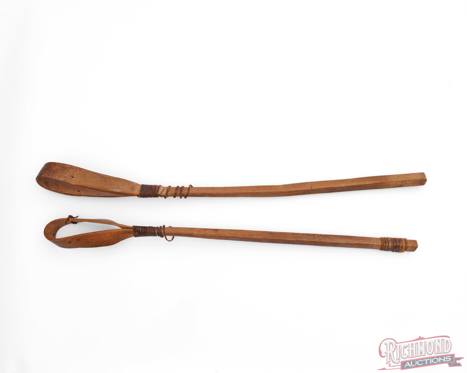 Antique Set of Native American Lacrosse Sticks Possibly Cherokee (1 of 2)