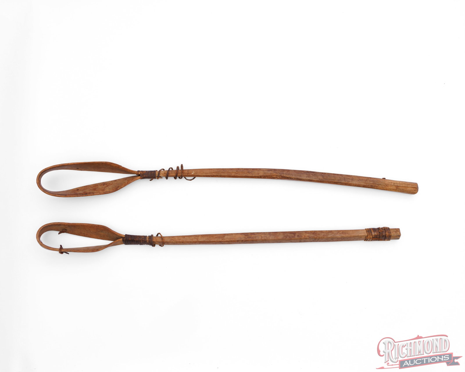 Antique Set of Native American Lacrosse Sticks Possibly Cherokee - 2