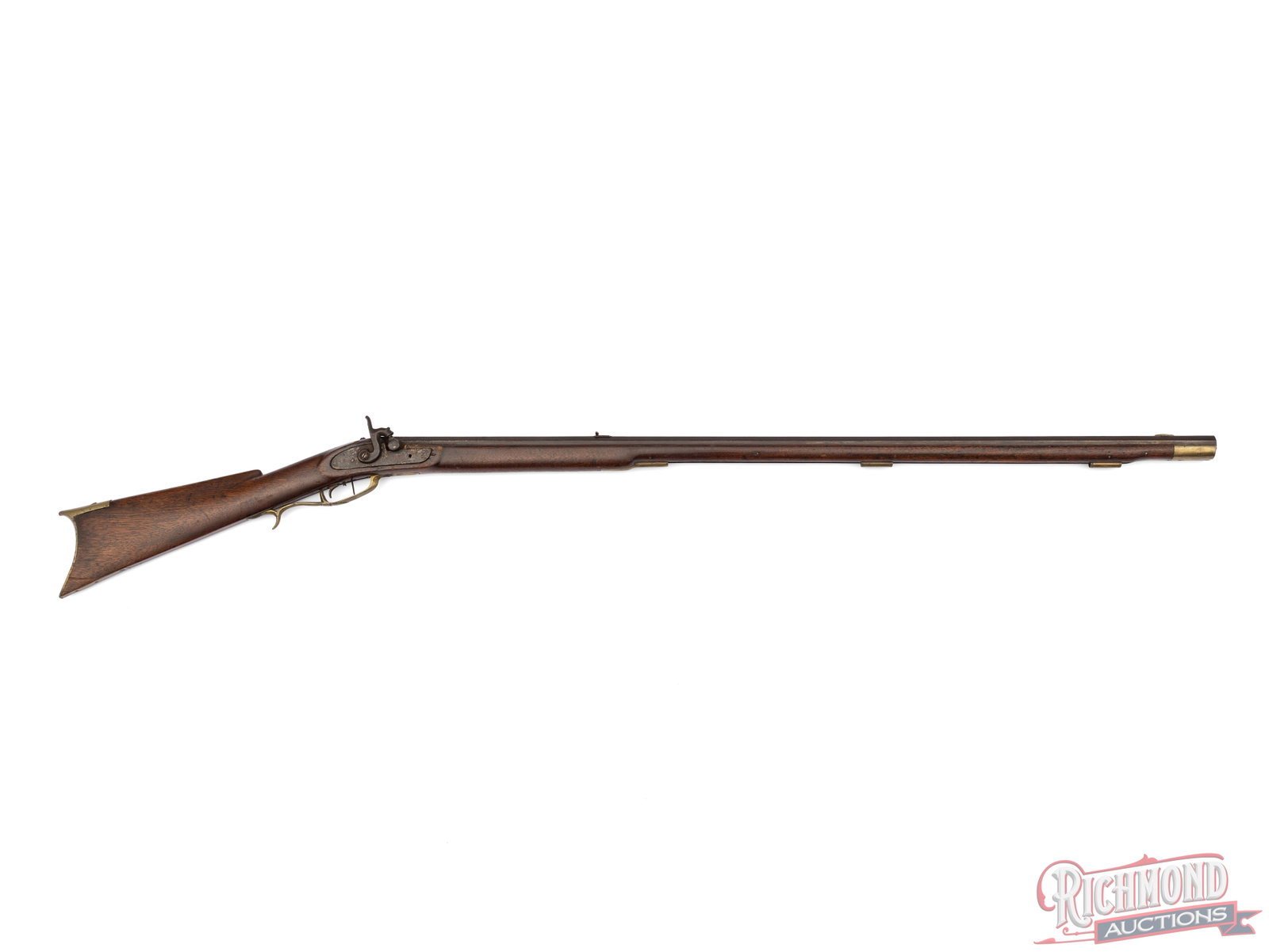 Unmarked Antique Percussion Kentucky 38 Caliber Long Rifle (1 of 2)