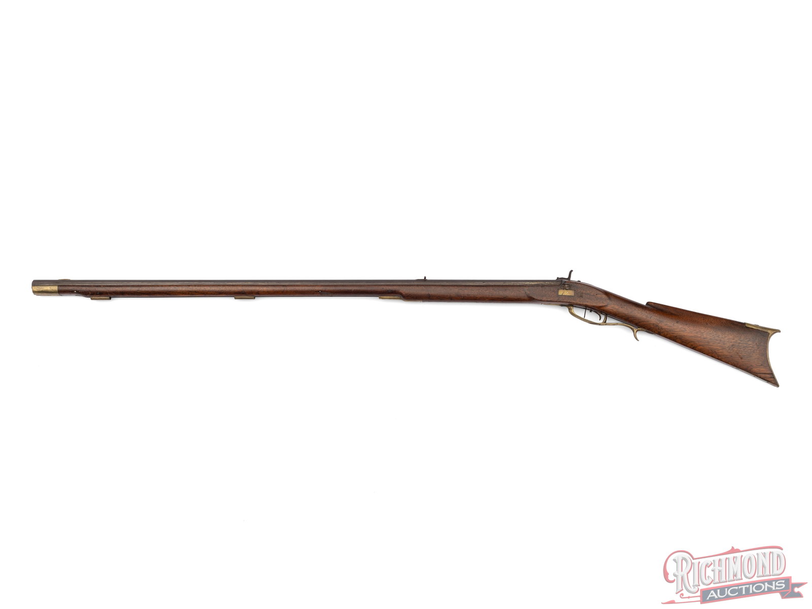 Unmarked Antique Percussion Kentucky 38 Caliber Long Rifle - 2