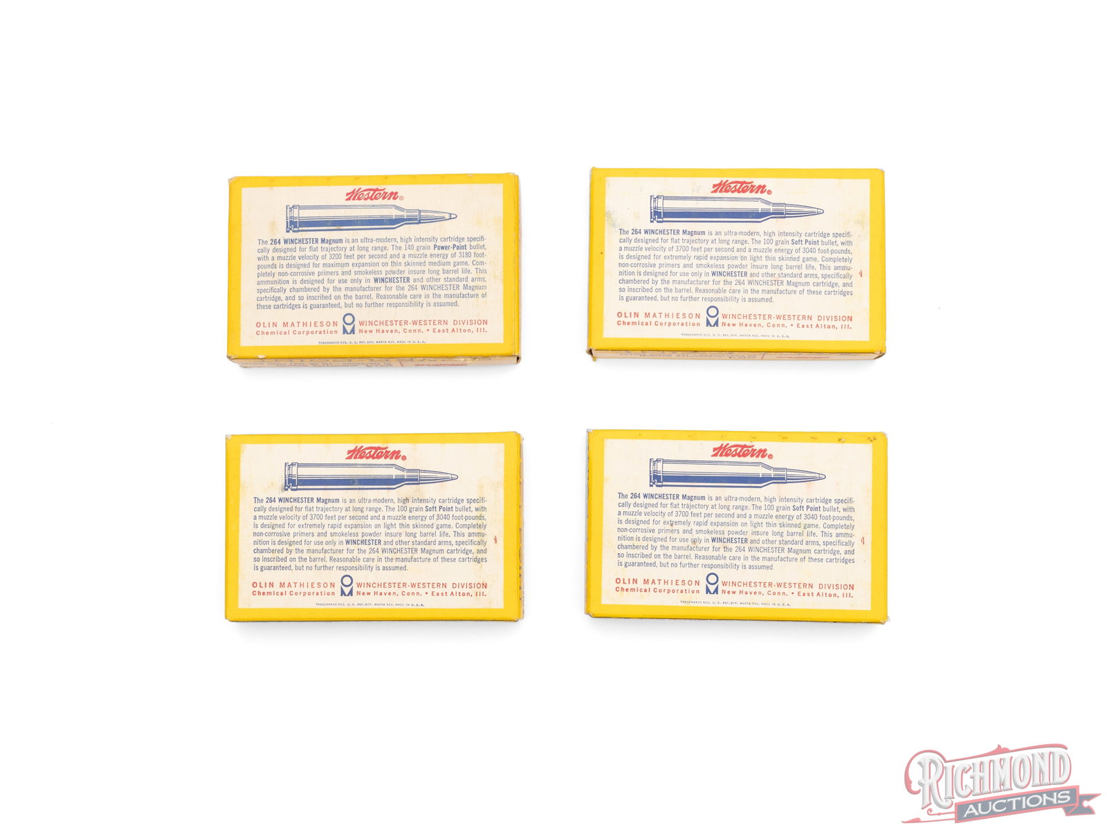 79 Rounds of Western Super X .264 Winchester Magnum Soft Point Ammo Cartridges - 2