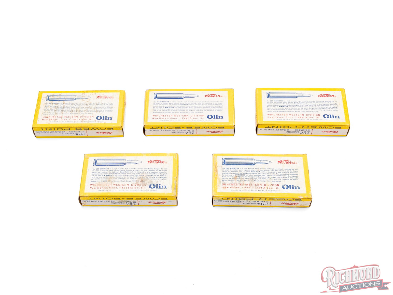 86 Rounds of Western Super X .284 Winchester Power Point Ammo Cartridges - 2