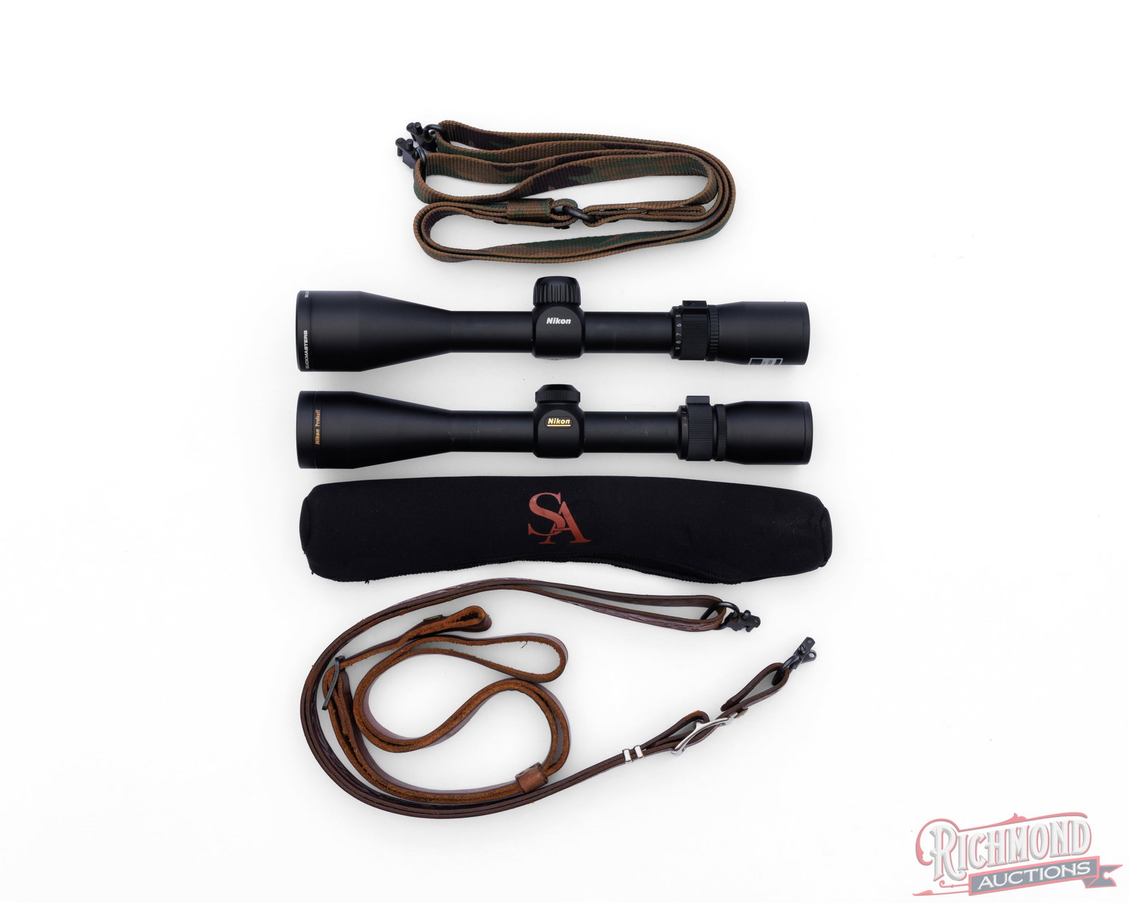 Two Nikon Prostaff And Buckmasters II Rifle Scopes With Rifle Slings (1 of 2)