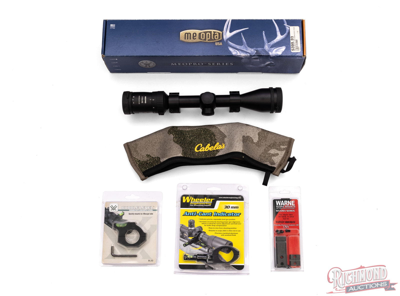 MeOpta MeoPro Series 3-9x42 Riflescope With Cover, Levels, & Base (1 of 3)