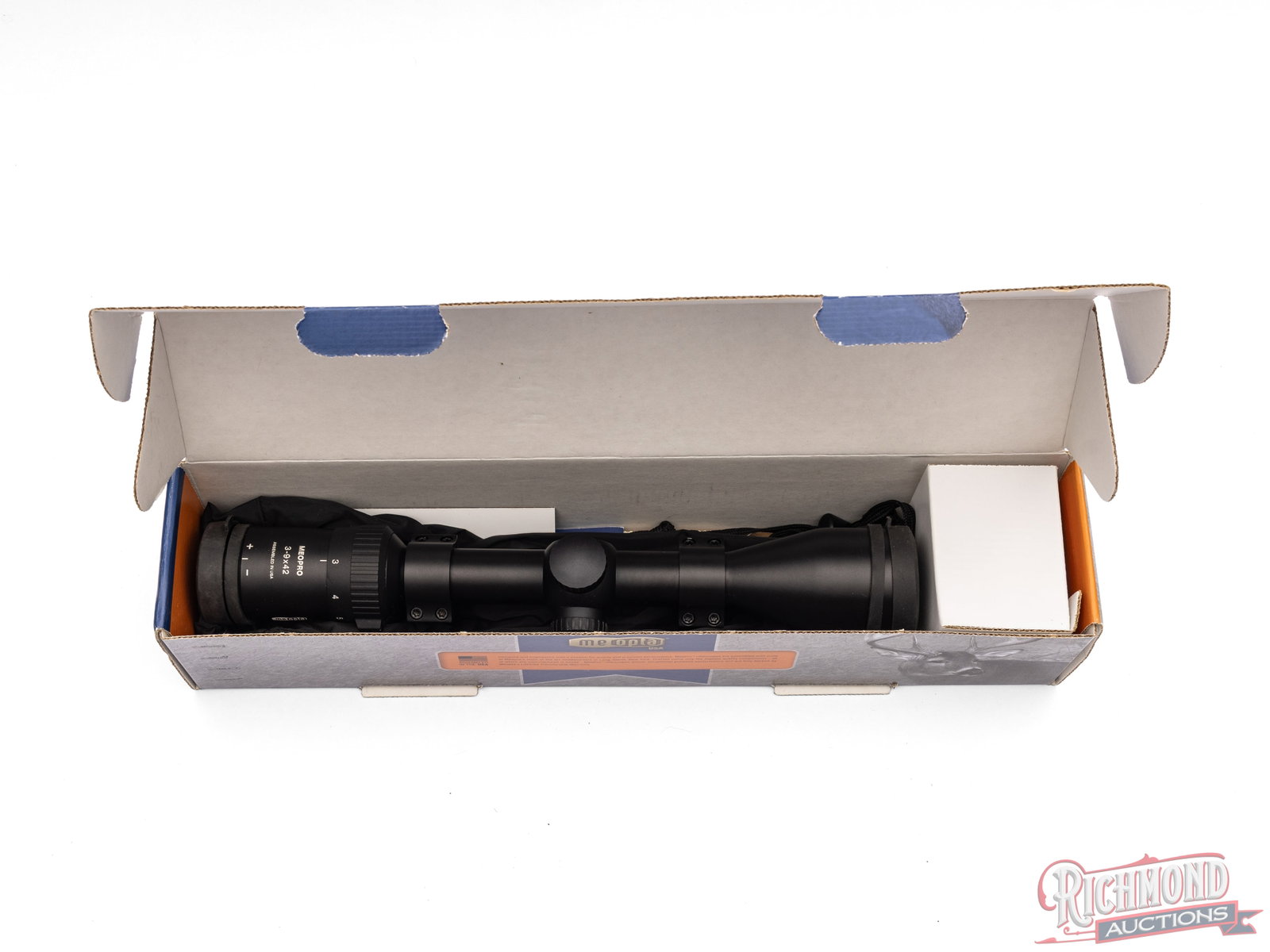 MeOpta MeoPro Series 3-9x42 Riflescope With Cover, Levels, & Base - 3