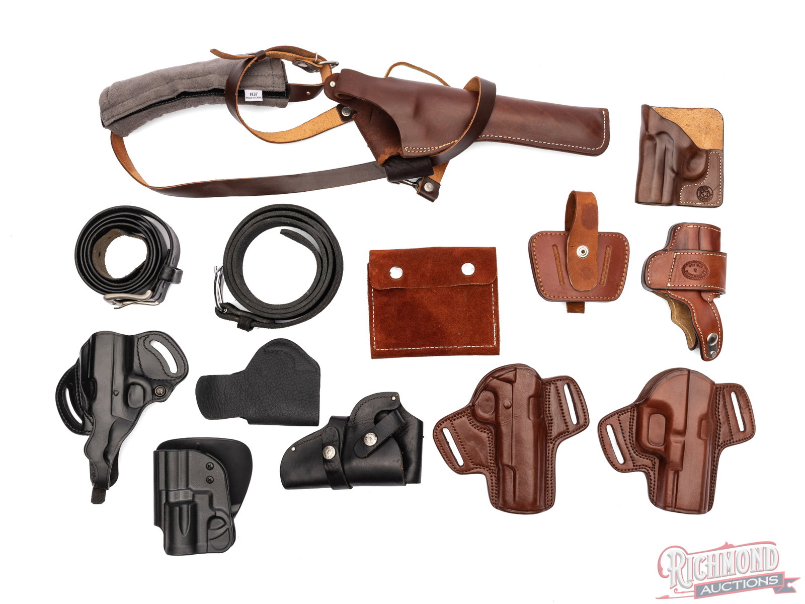Leather Holster And Belt Lot (1 of 2)