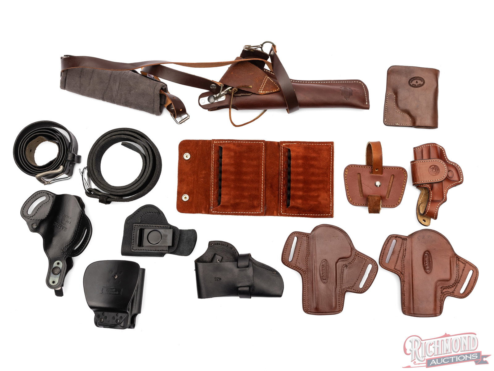 Leather Holster And Belt Lot - 2