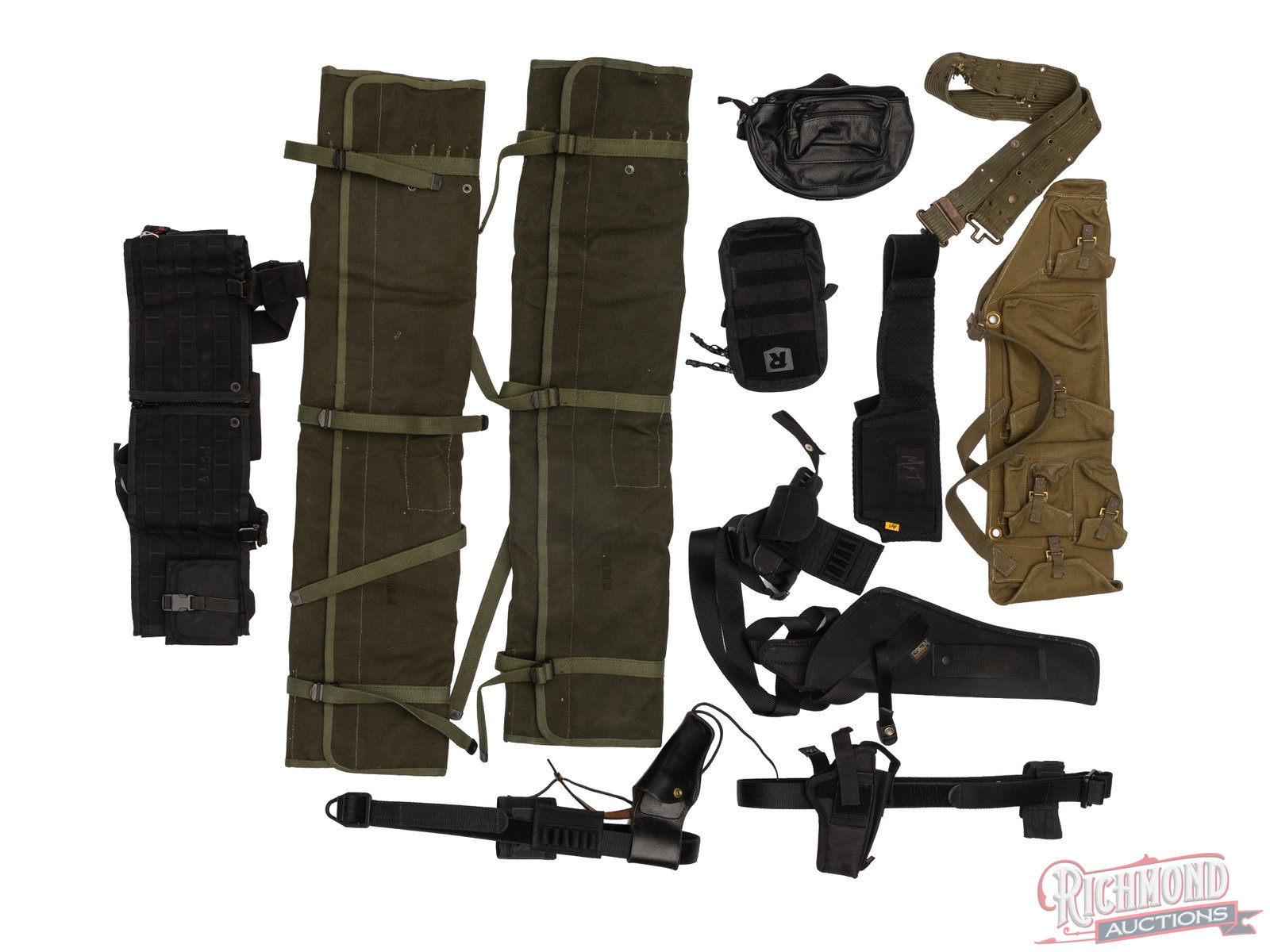 Lot of Canvas & Nylon Belts, Holsters, Pouches & CW-206 Radio Carry Cases (1 of 1)