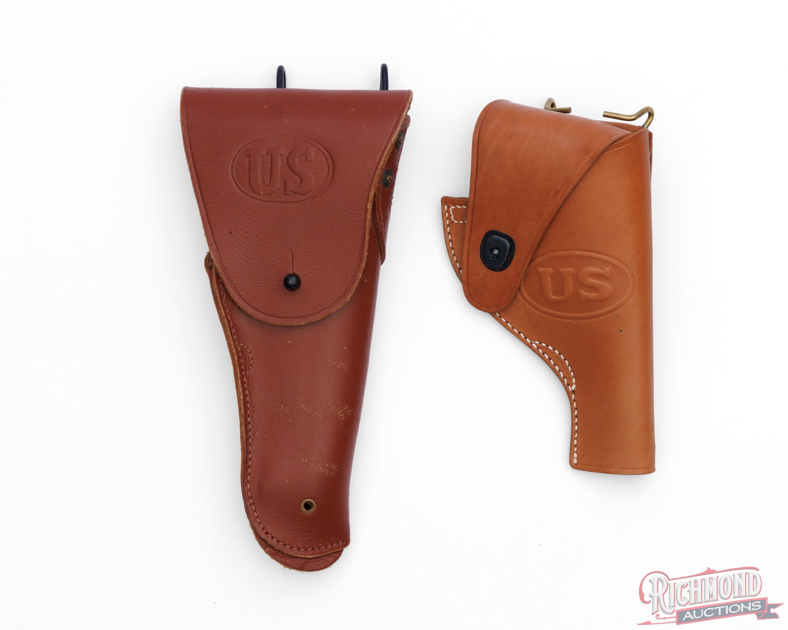 Two Leather US Embossed 1911 and Revolver Holsters (1 of 2)