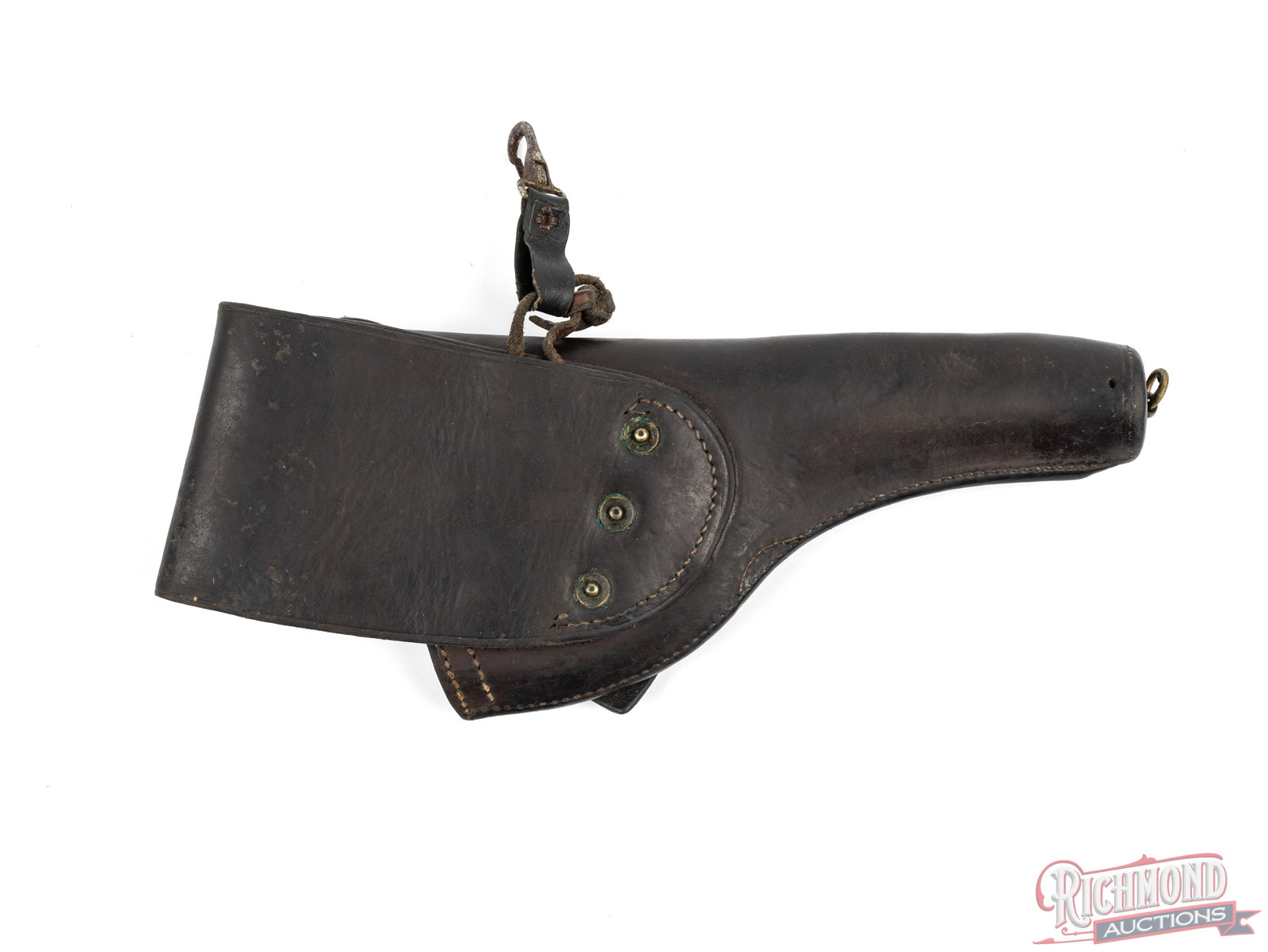 US Marked Cavalry Leather Holster For Model 1909 and 1917 Revolvers - 2