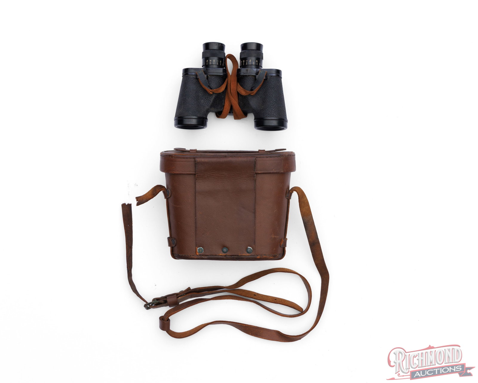 US Navy Buships Mk XXXIII Mod. 0 Binoculars With Leather Carry Case 6x30 - 2