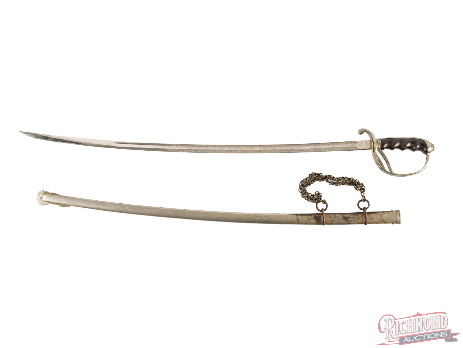 Model 1902 US officer's Sword Made by W. S. Kirk of Philadelphia - 2