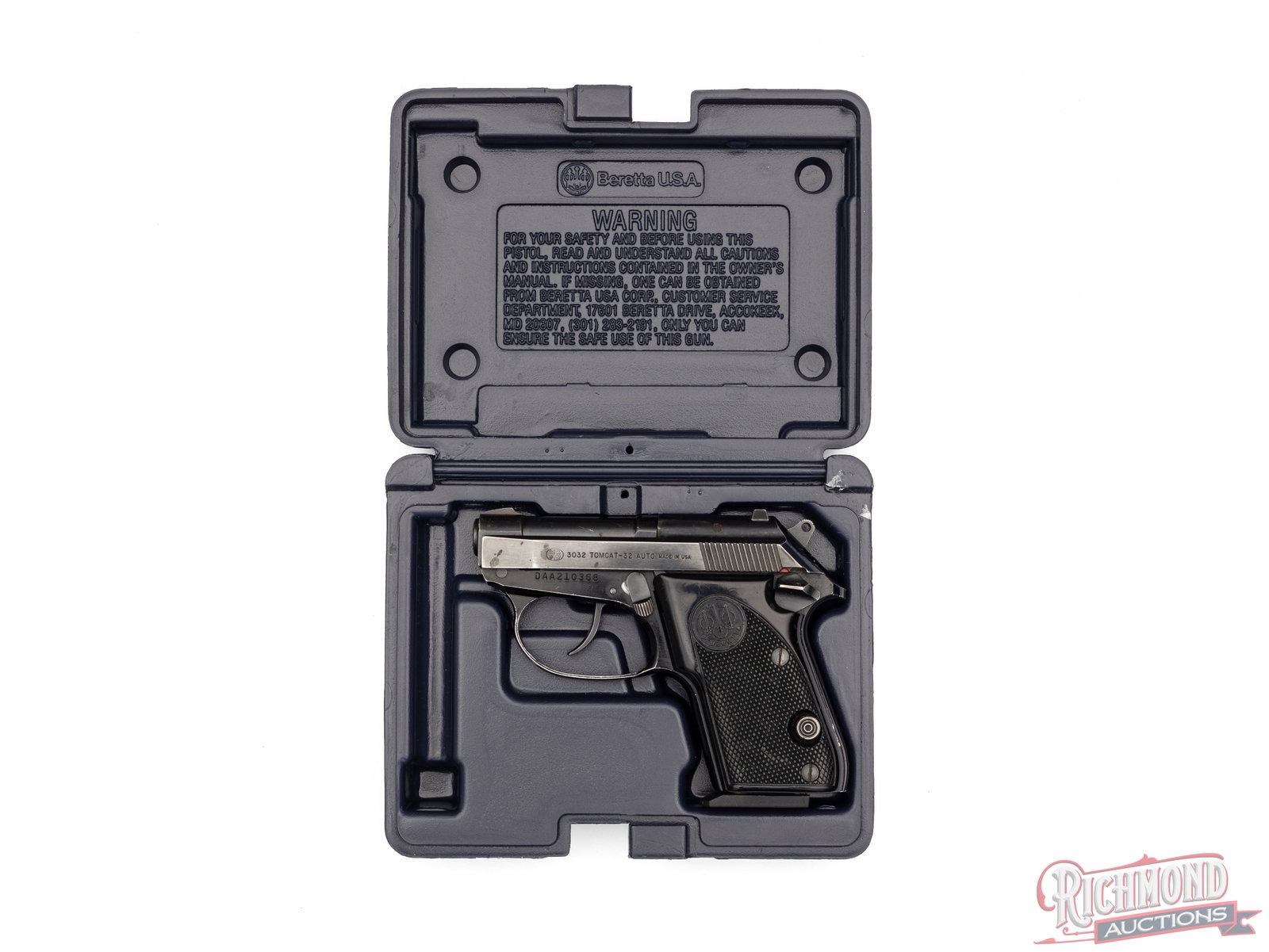 Beretta Model 3032 Tomcat .32 ACP Tip-Up Semi-Automatic Pistol in Factory Box - 4