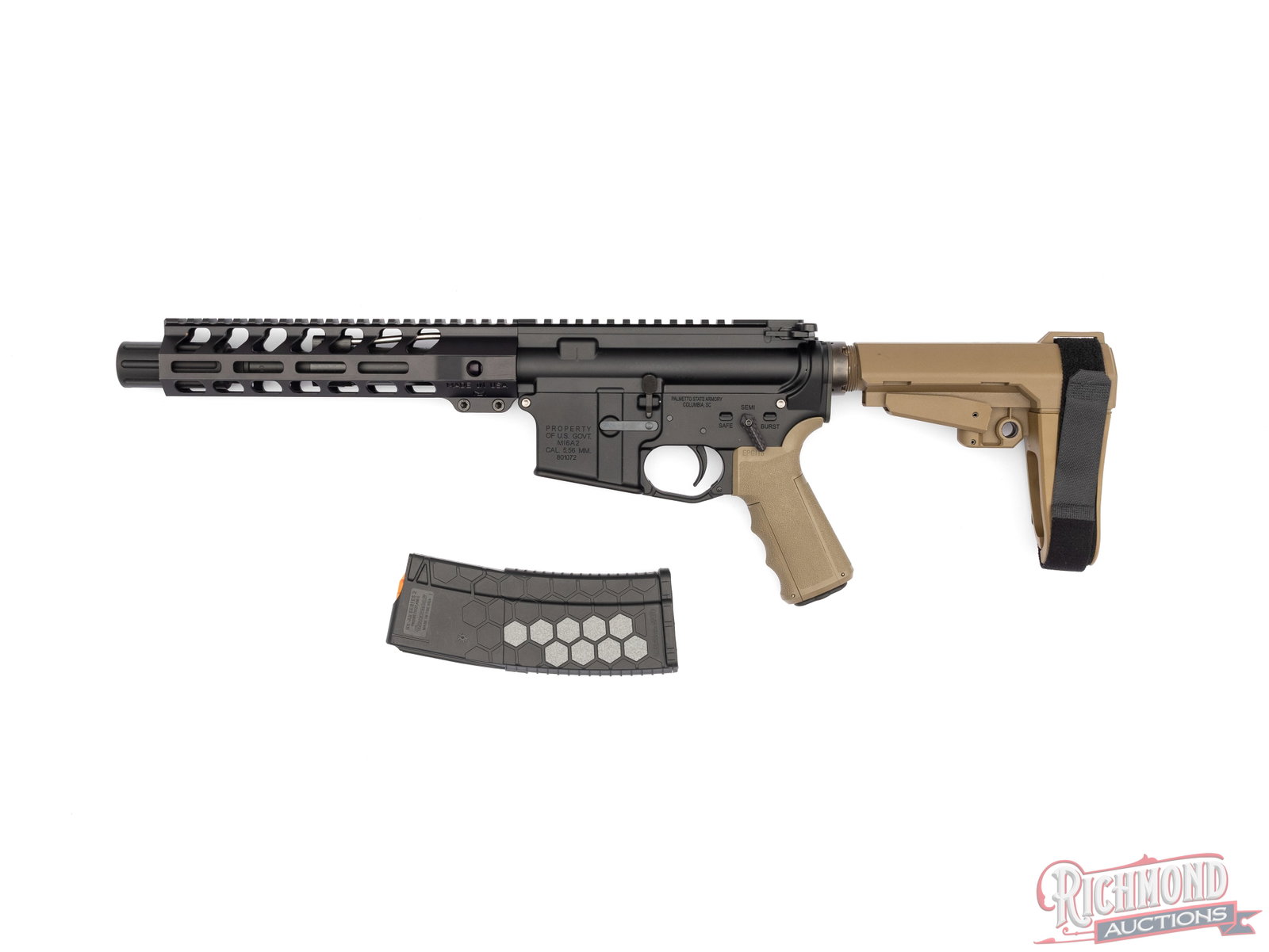 Palmetto State Armory M16A2 Semi-Automatic Pistol 7 1/2" Barrel .300 Blackout - 2