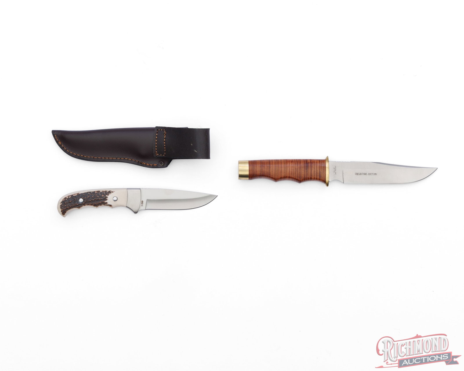 Boker Plus Hunter Stag Handle Knife & Falkner Wyatt Earp Collector Edition Knife Both New in Boxes - 3
