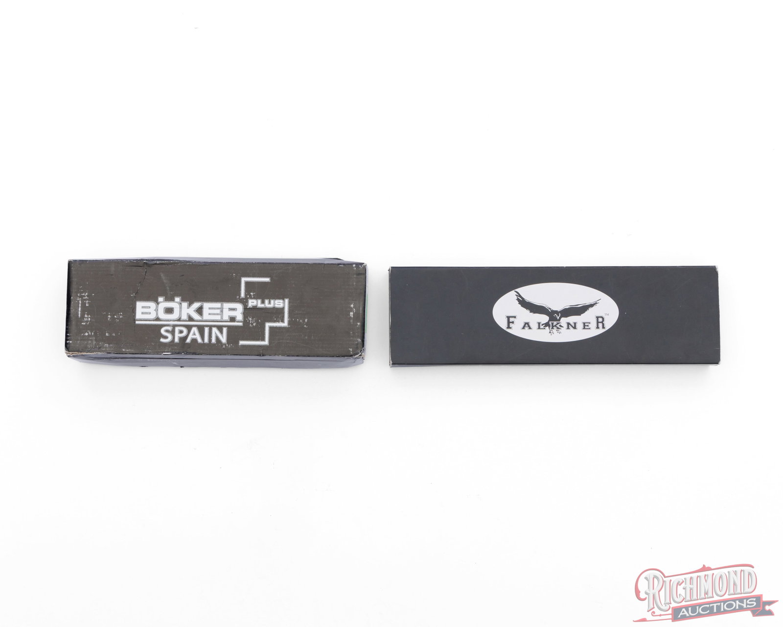 Boker Plus Hunter Stag Handle Knife & Falkner Wyatt Earp Collector Edition Knife Both New in Boxes - 4