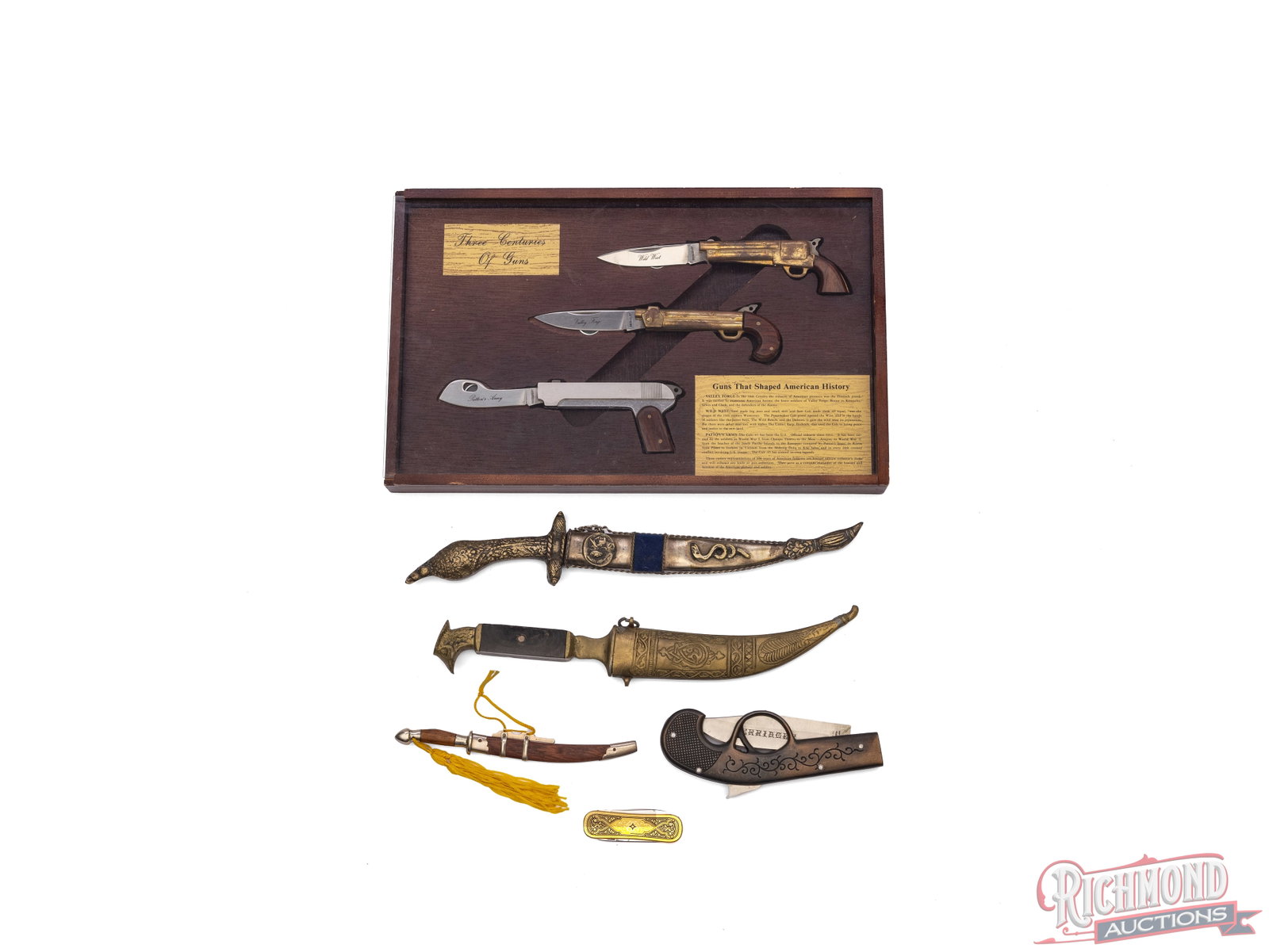 Centuries of Guns Folder Knife Set and Five Assorted Fantasy Collector Knives (1 of 4)
