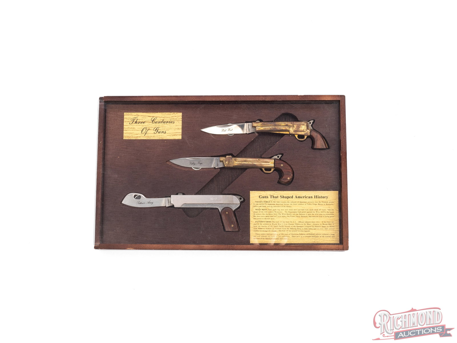 Centuries of Guns Folder Knife Set and Five Assorted Fantasy Collector Knives - 4