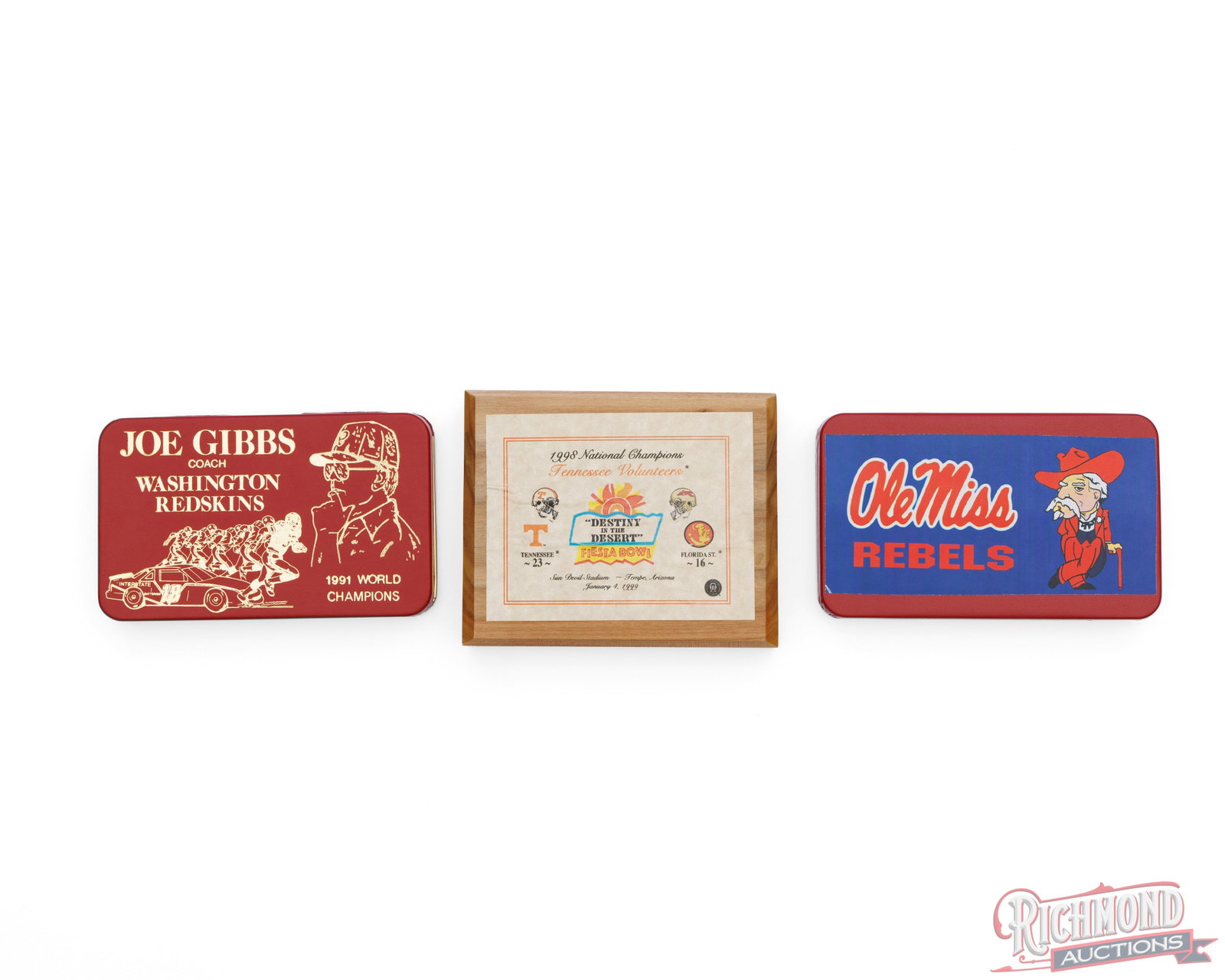 Three Trapper Style Collector Knives Case NFL, TN Vols and Ole Miss - 2