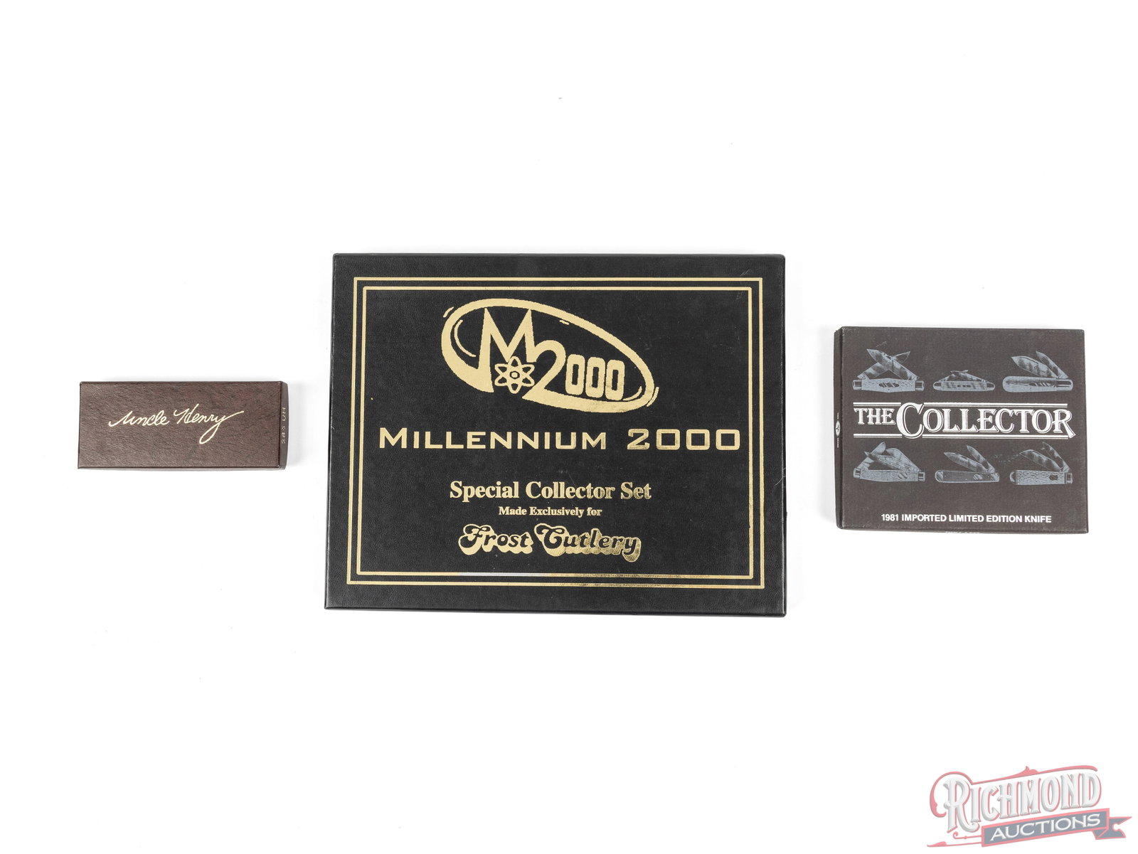Collector Folder Knives Uncle Henry, Boker Tree Brand & Frost Cutlery Millennium 2000 Set - 2