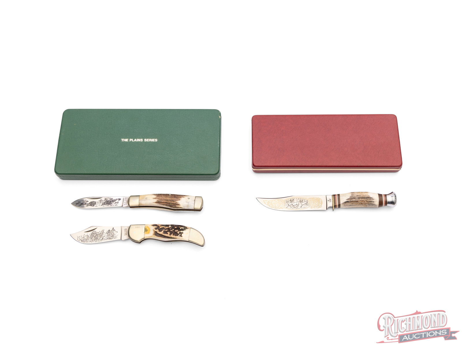Henckels Presentation Hunter Limited Edition Knife and Set of Taylor Cutlery Elk Horn Folders (1 of 4)