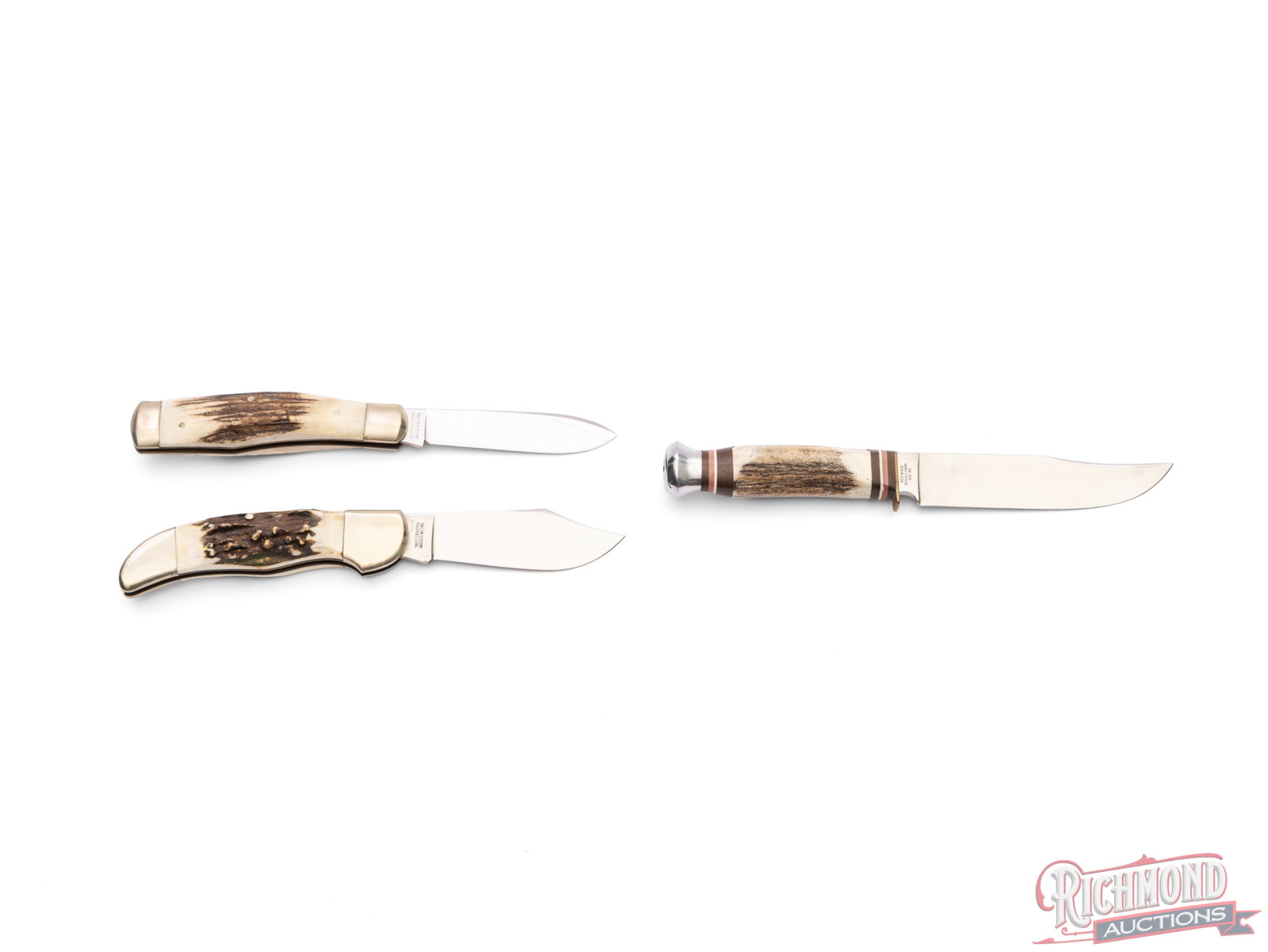 Henckels Presentation Hunter Limited Edition Knife and Set of Taylor Cutlery Elk Horn Folders - 3