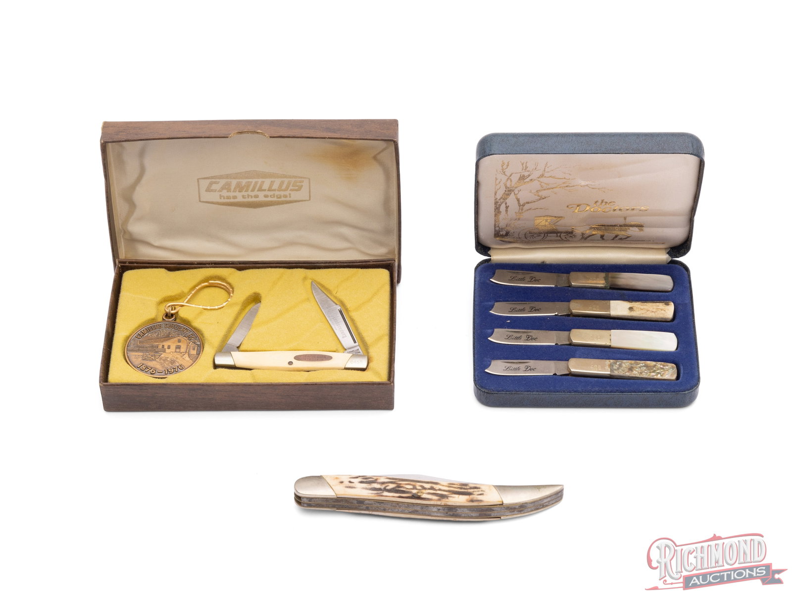 Camillus Fish Knife & 100th Anniversary Folder and Frost Cutlery 4-Piece Little Doctors Knives Set - 4