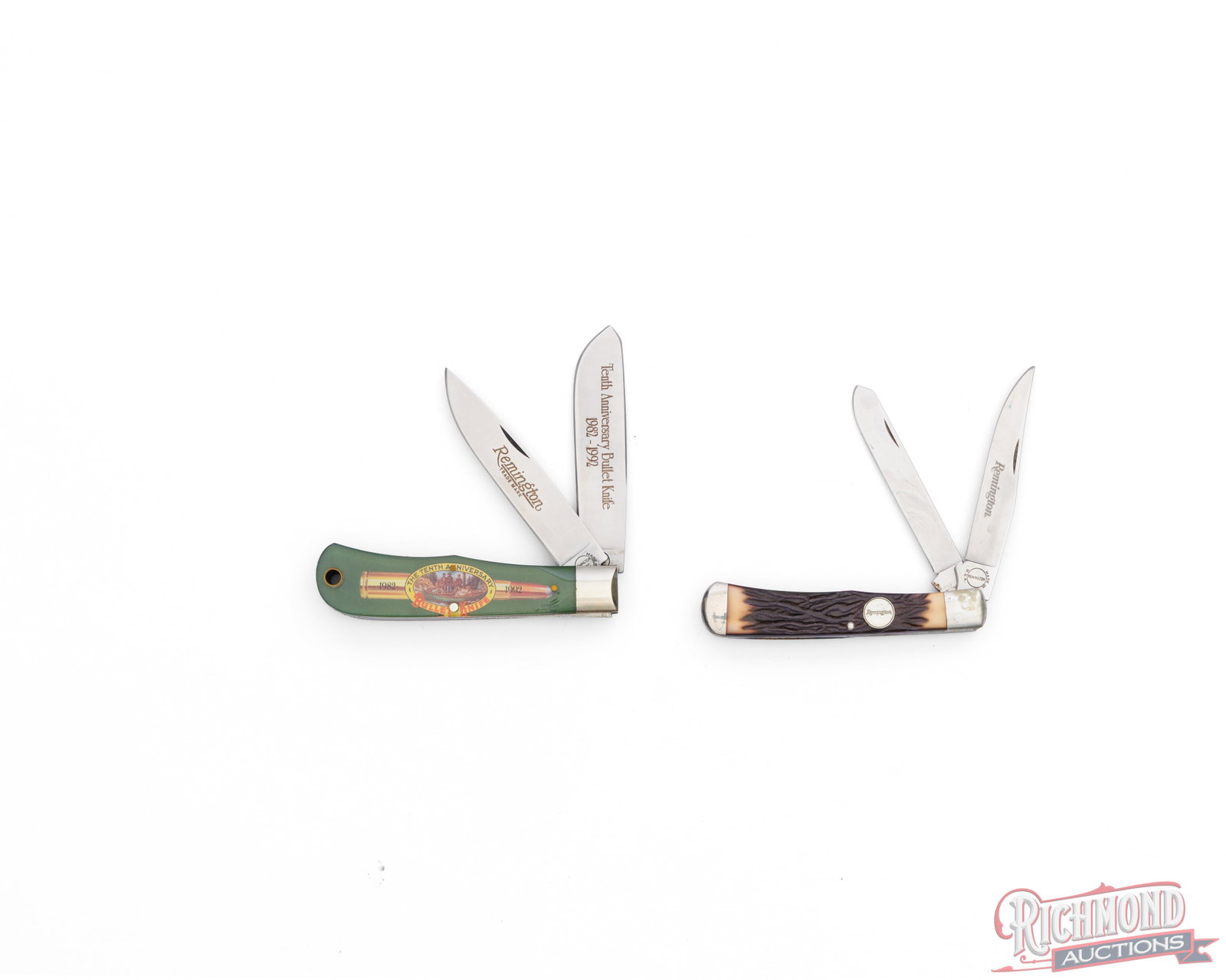 Remington Tenth Anniversary Bullet Knife & Trapper Folder Knife - 2