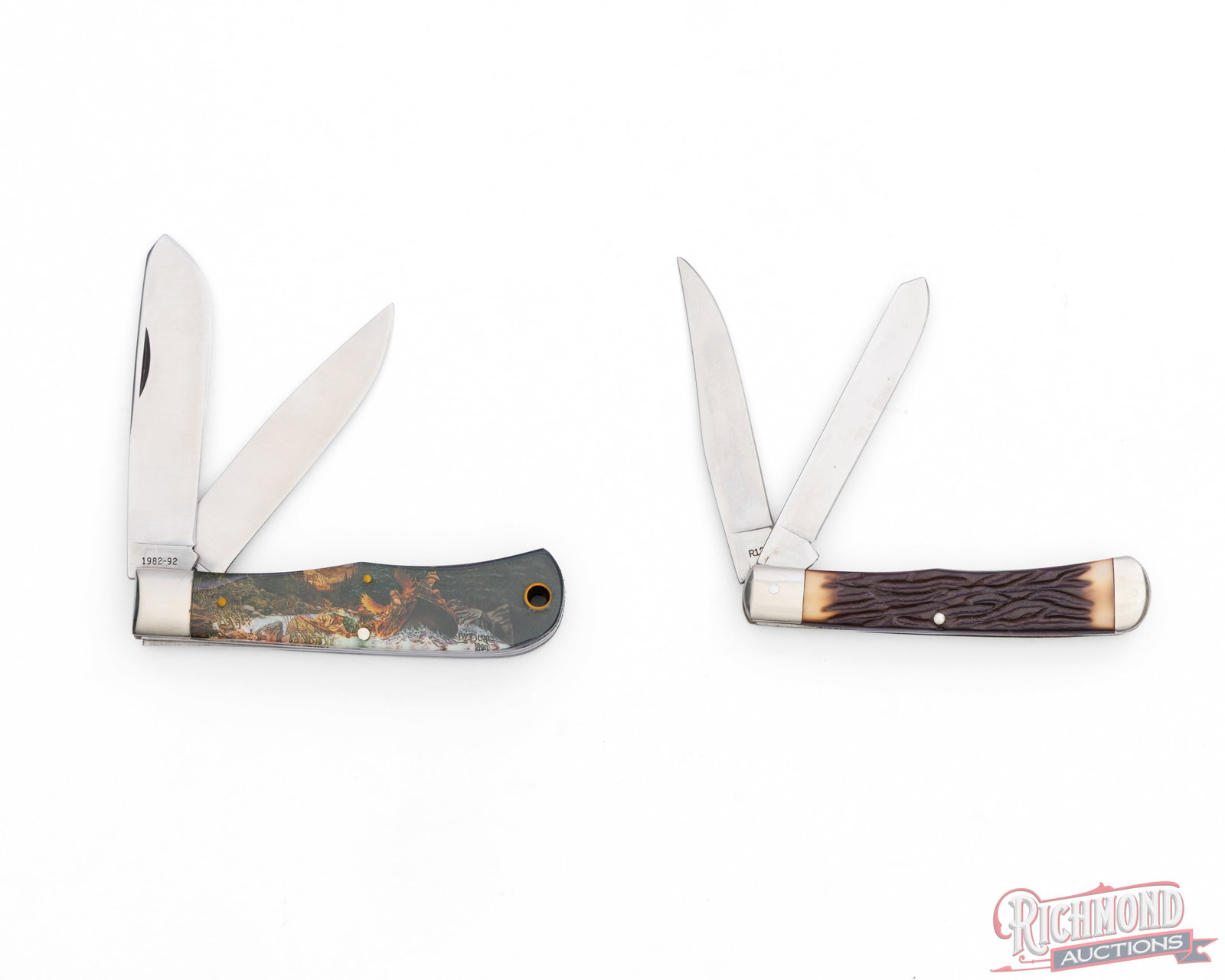 Remington Tenth Anniversary Bullet Knife & Trapper Folder Knife - 3