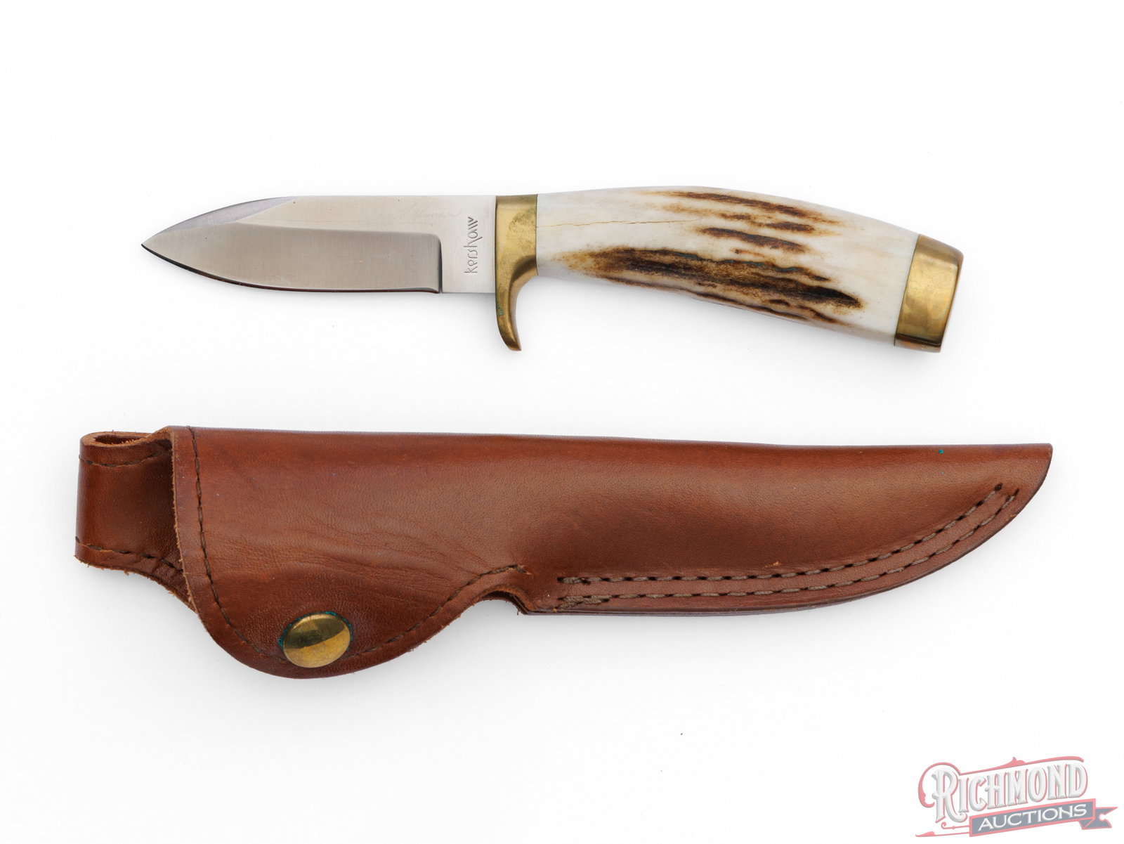 Limited Edition Kershaw Klamath Skinner Fixed Blade Knife Dan Harrison Signed with Stag Handle (1 of 3)