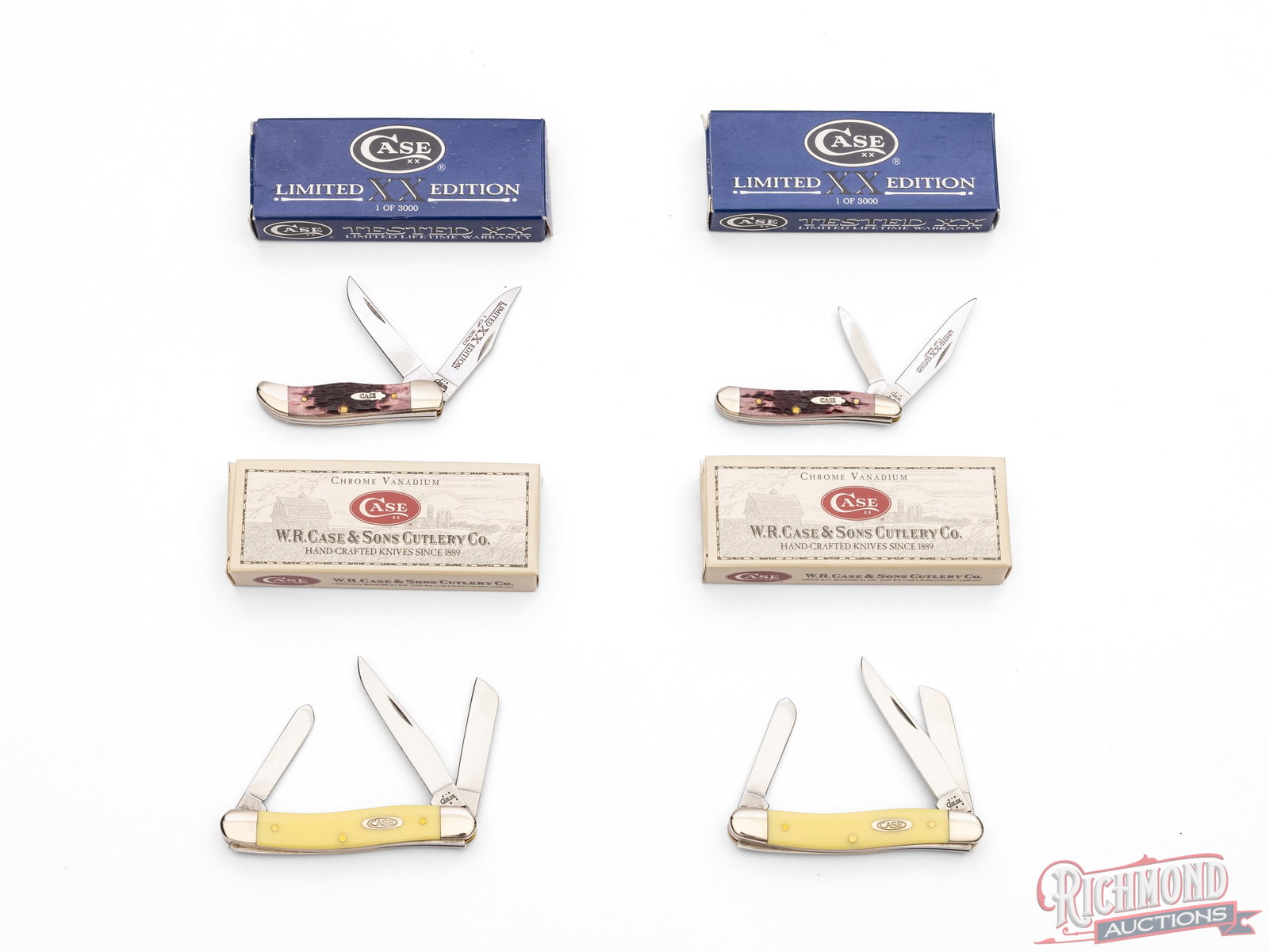 Four Case XX Limited Edition & Chrome Vanadium Folder Knives in Original Boxes (1 of 4)