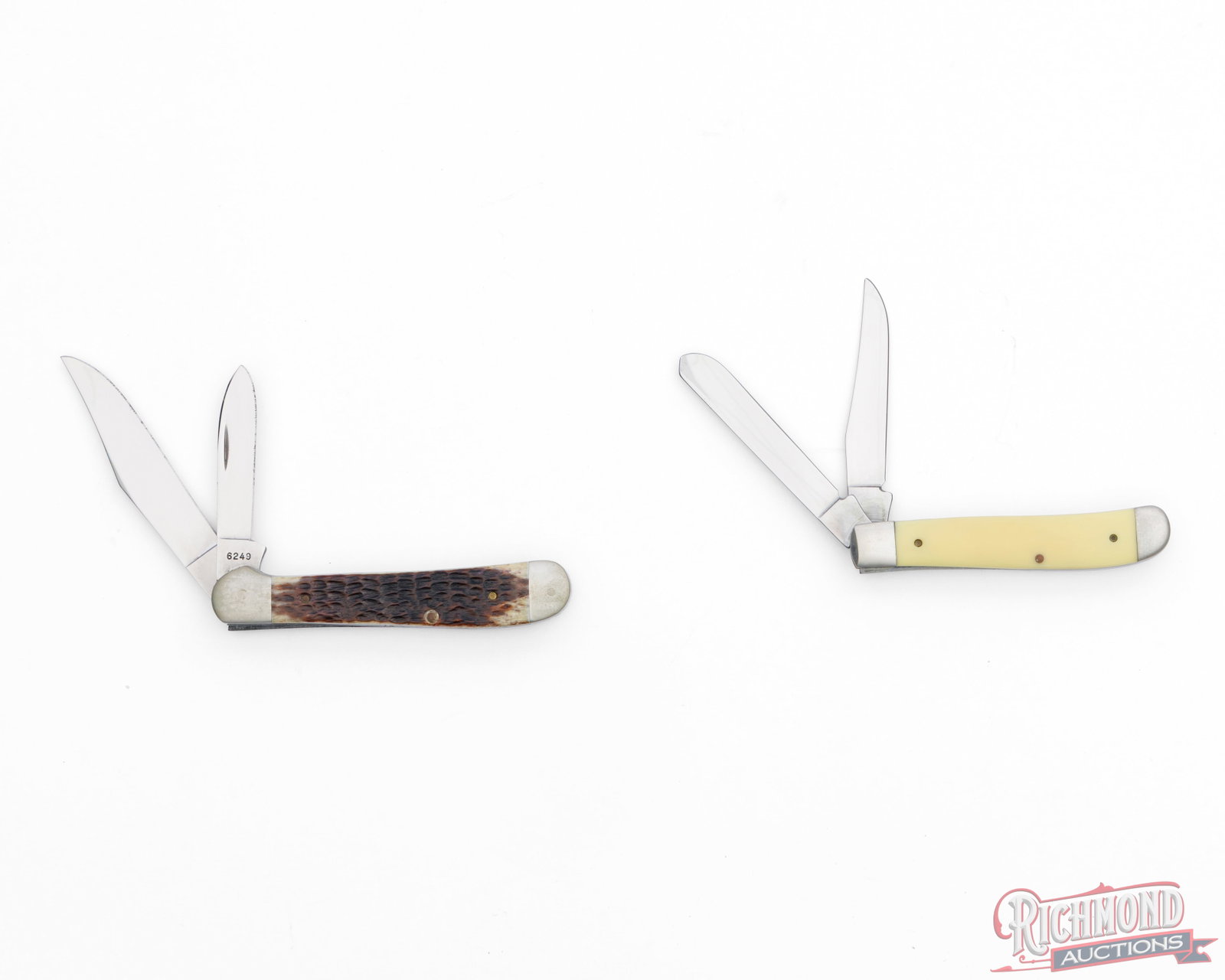 Two Case XX Two-Blade Folder Knives in Factory Boxes Mini Trapper & Copperhead - 3