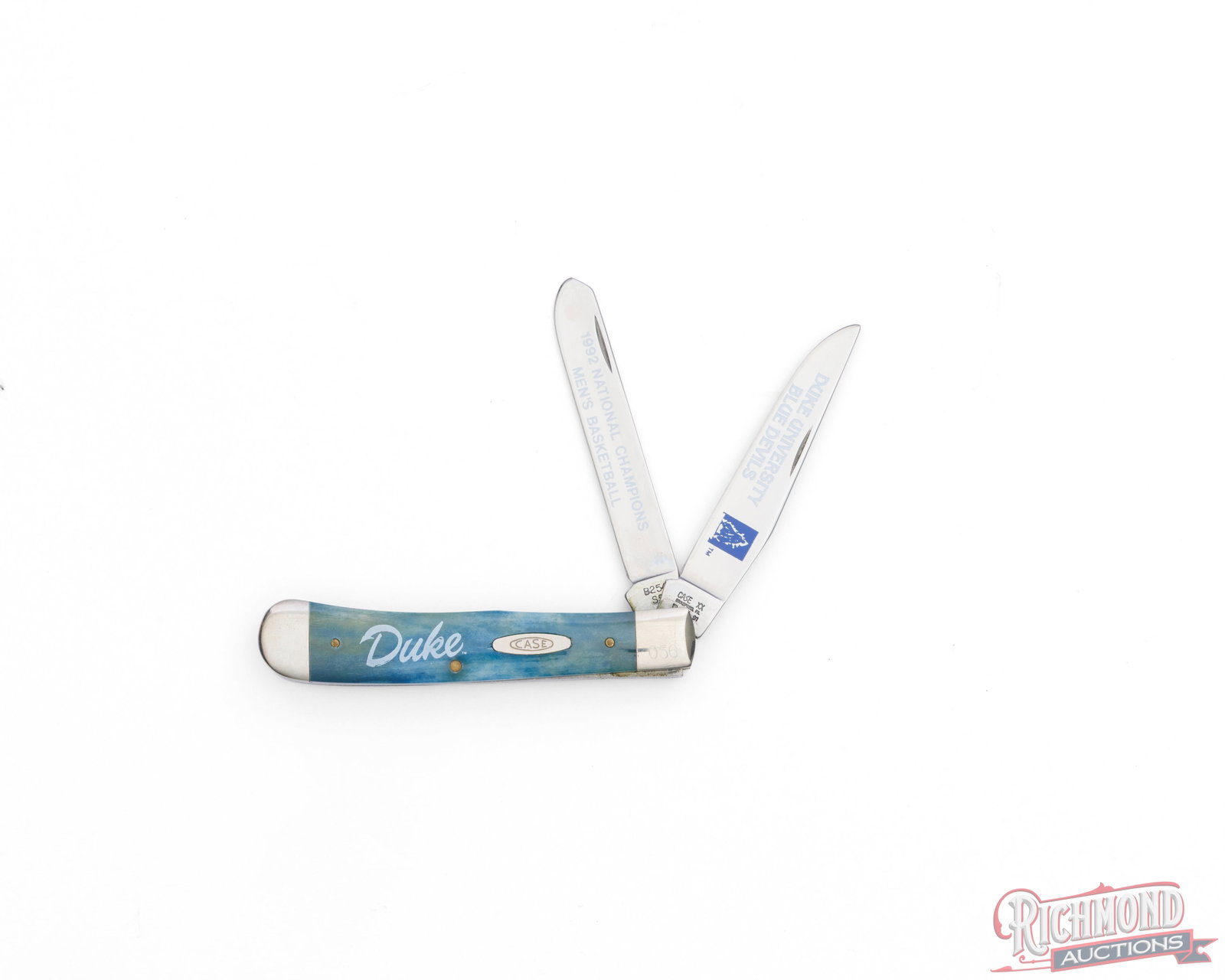 Case XX Collector Series B254 SS Trapper Knife Duke Basketball Champions in Original Box - 2