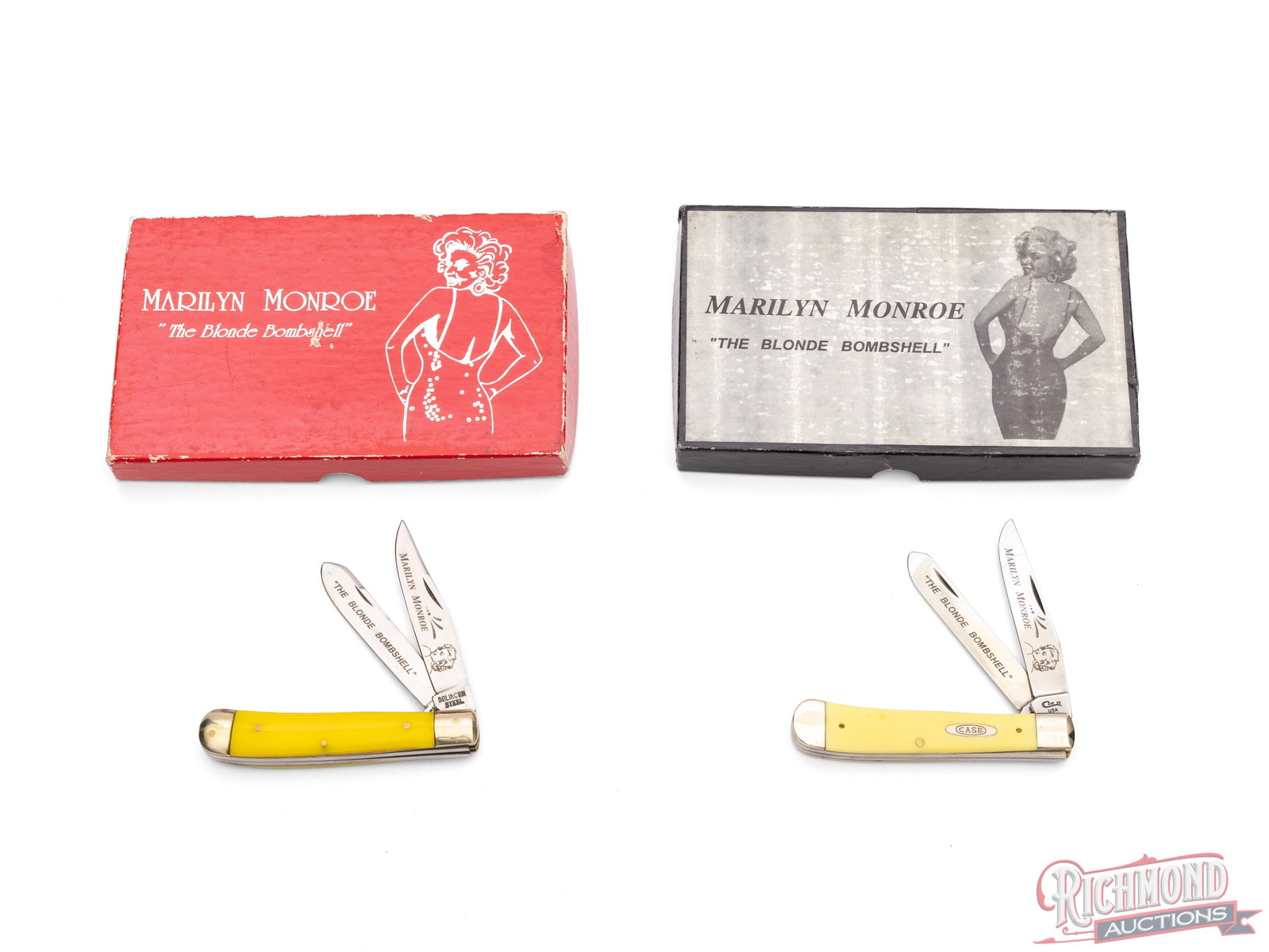 Case XX Marilyn Monroe Collector Trapper Knife and Solingen Copy (1 of 4)
