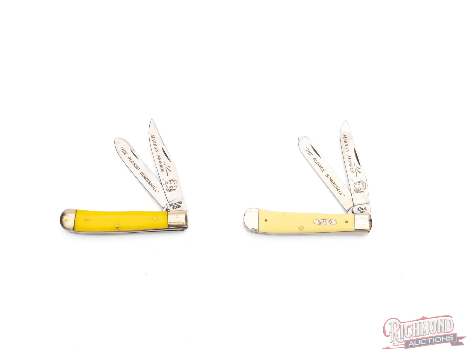 Case XX Marilyn Monroe Collector Trapper Knife and Solingen Copy - 2