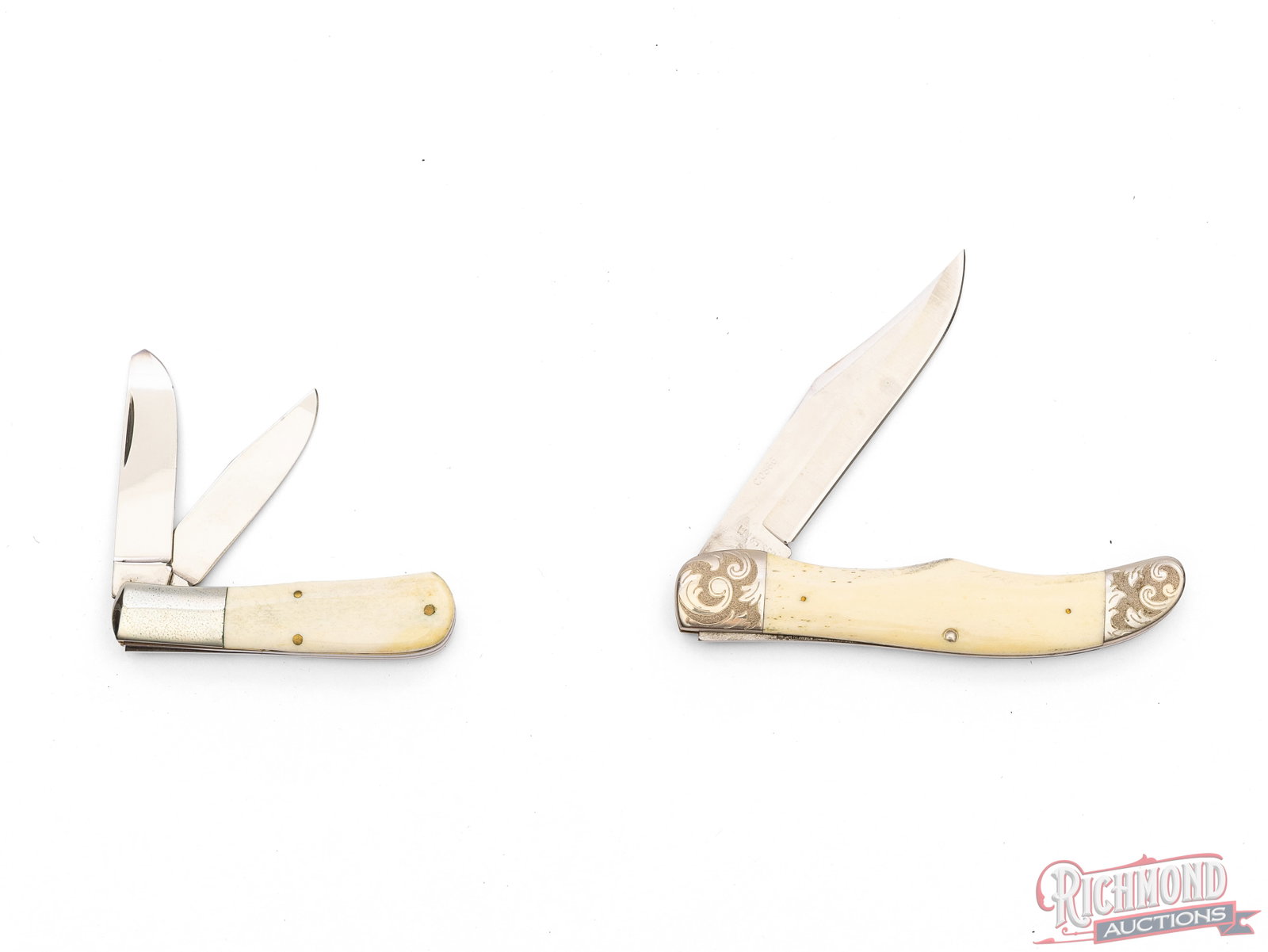 Case XX Moby Dick Scrimshaw Etched Folder Knife & Mammoth Tusk Limited Edition Collector Knife - 3