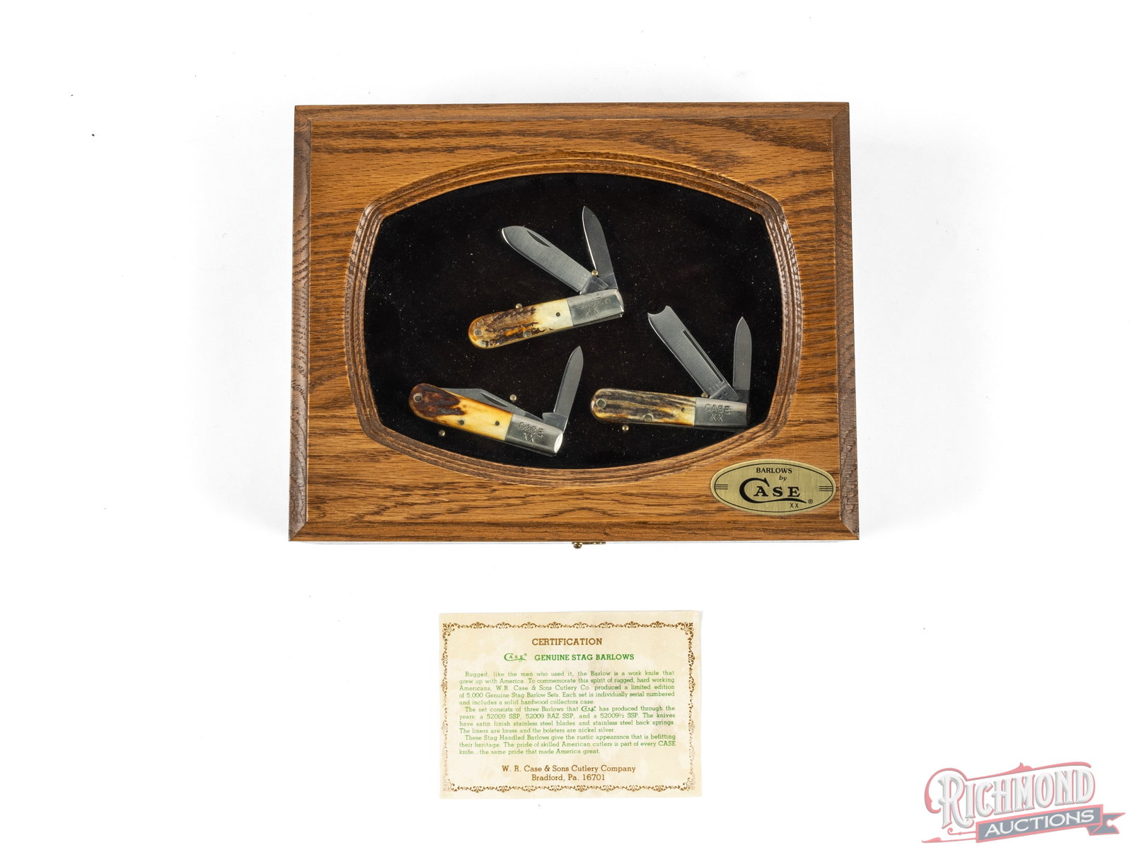 Case XX Three Stag Barlow Set in Original Display Case (1 of 3)