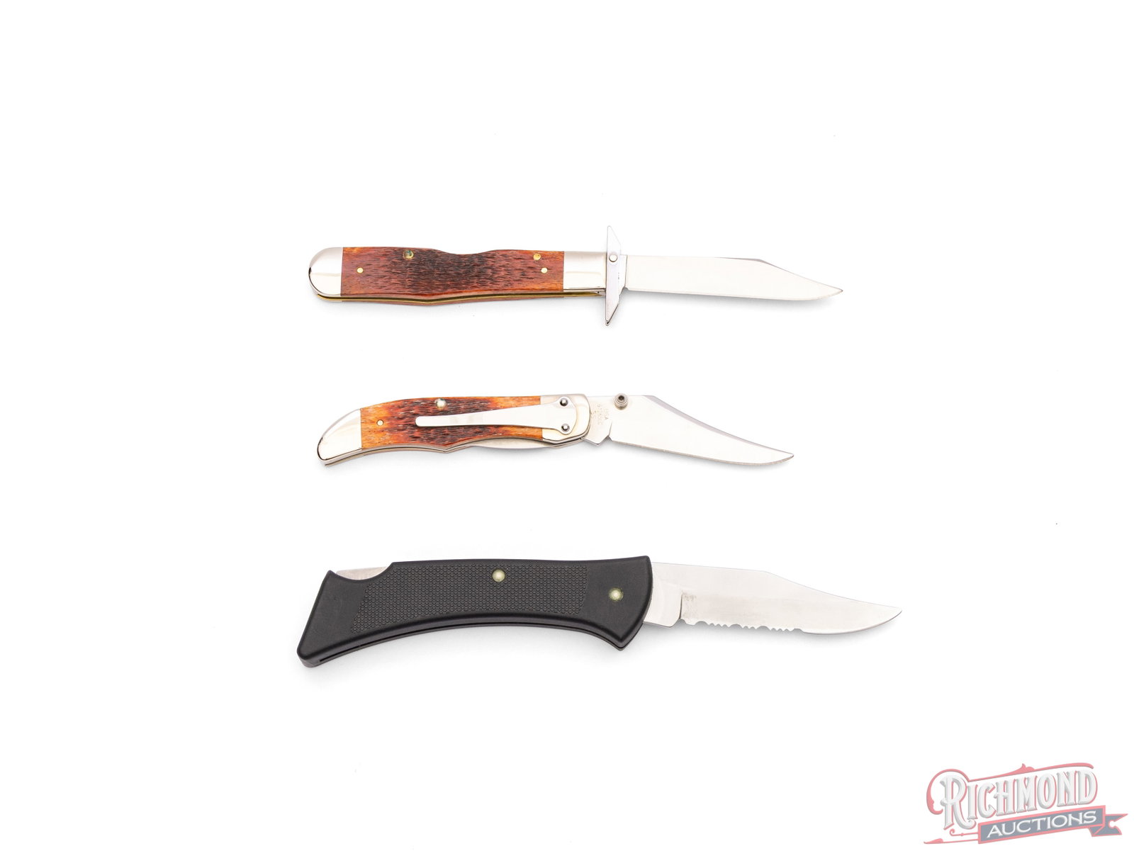 Three Case XX Folder Knives Two Case Brothers in Original Tins - 3