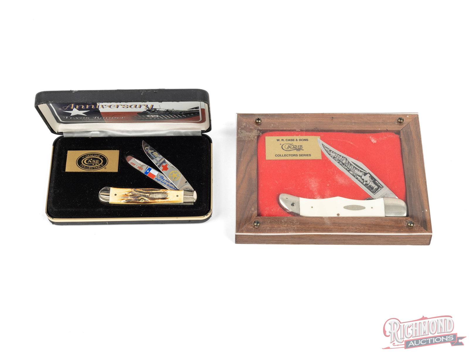Two Case XX Folding Hunter and Trapper Texas Special & Texas Ranger Anniversary Knives (1 of 2)