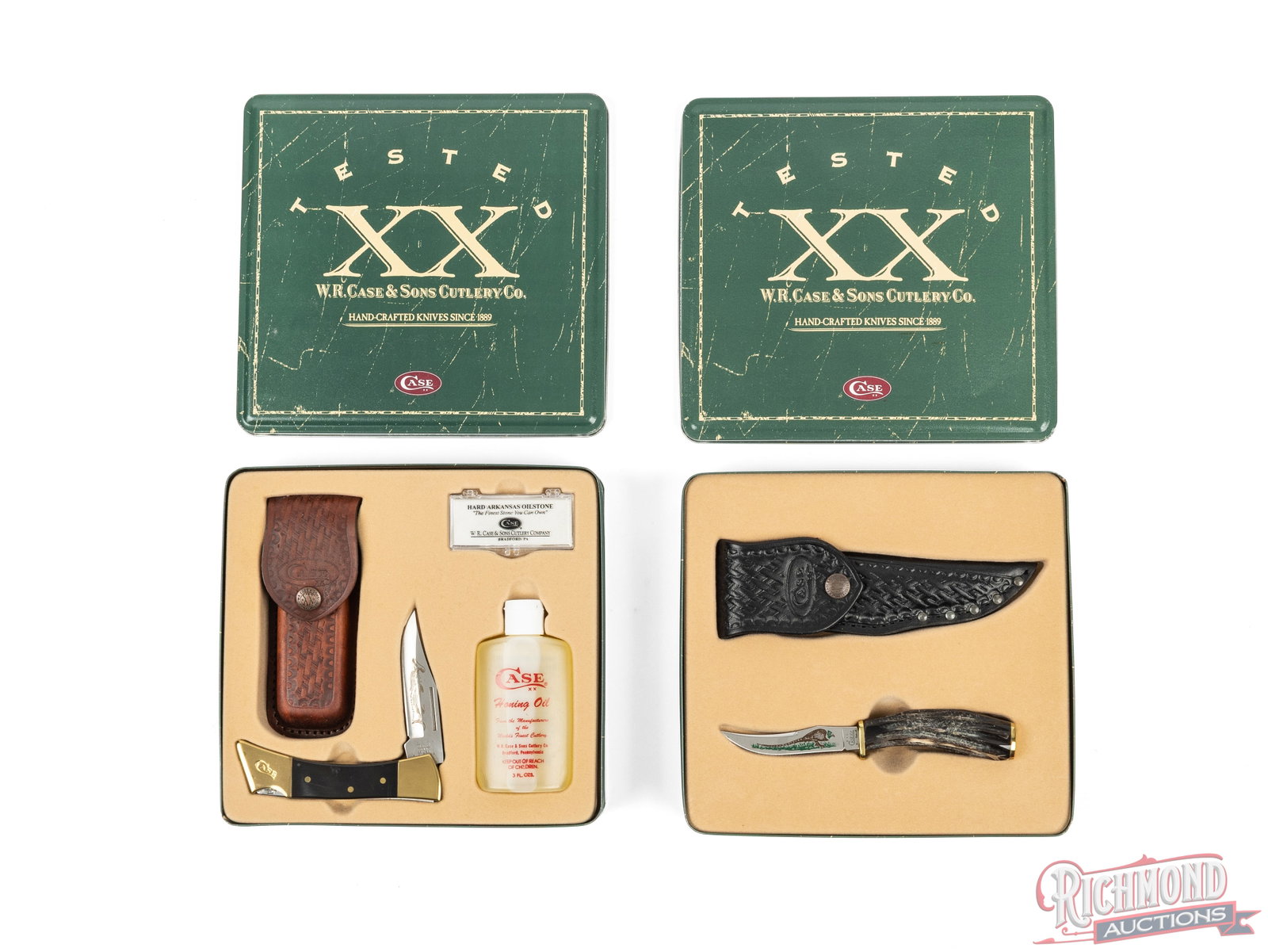 Two Case XX Limited Edition Hammerhead Lockback Folder & Pheasant Knife in Original Tins (1 of 2)
