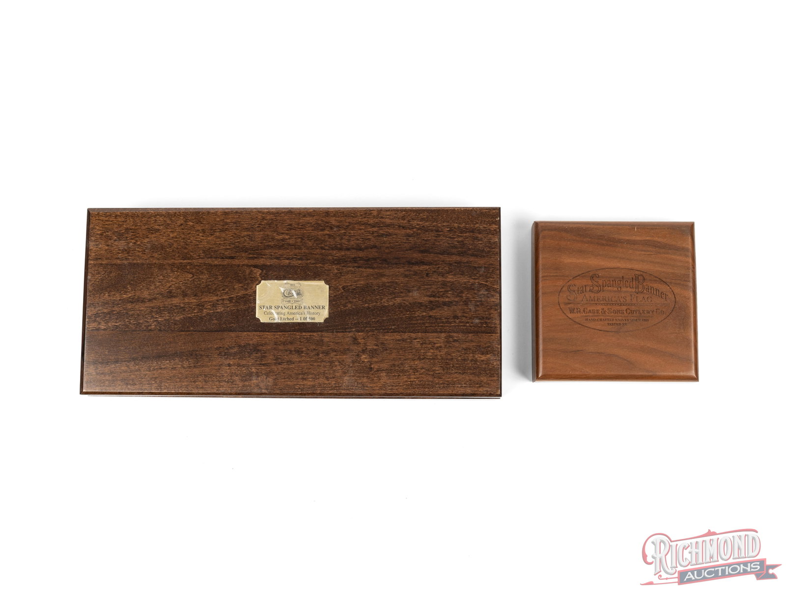Case XX The Star Spangled Banner Collector Fixed Blade and Saddlehorn Trapper in Original Cases - 2