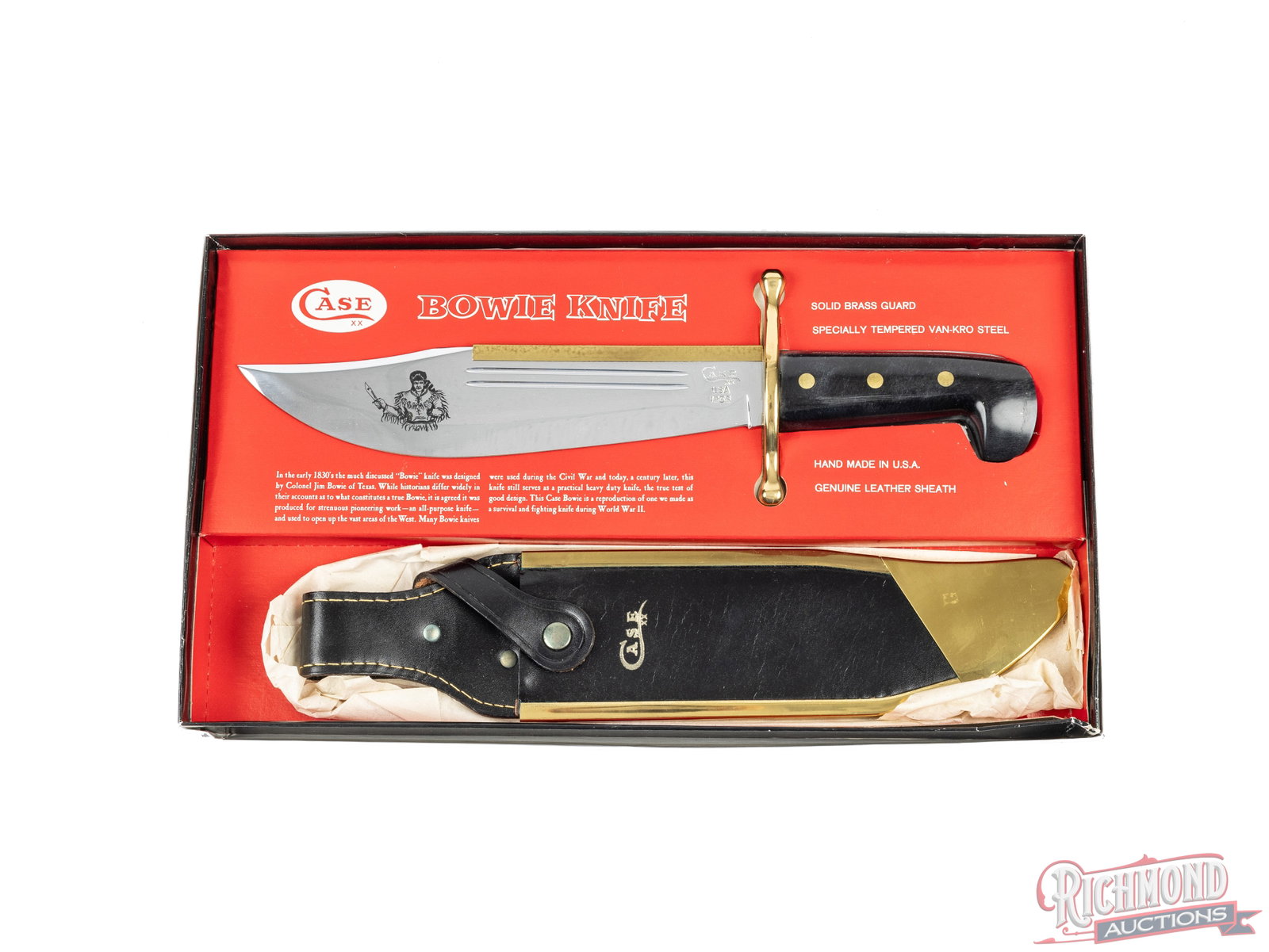 Vintage Case XX 1836 Bowie survival Knife in Original Box with Scabbard (1 of 3)