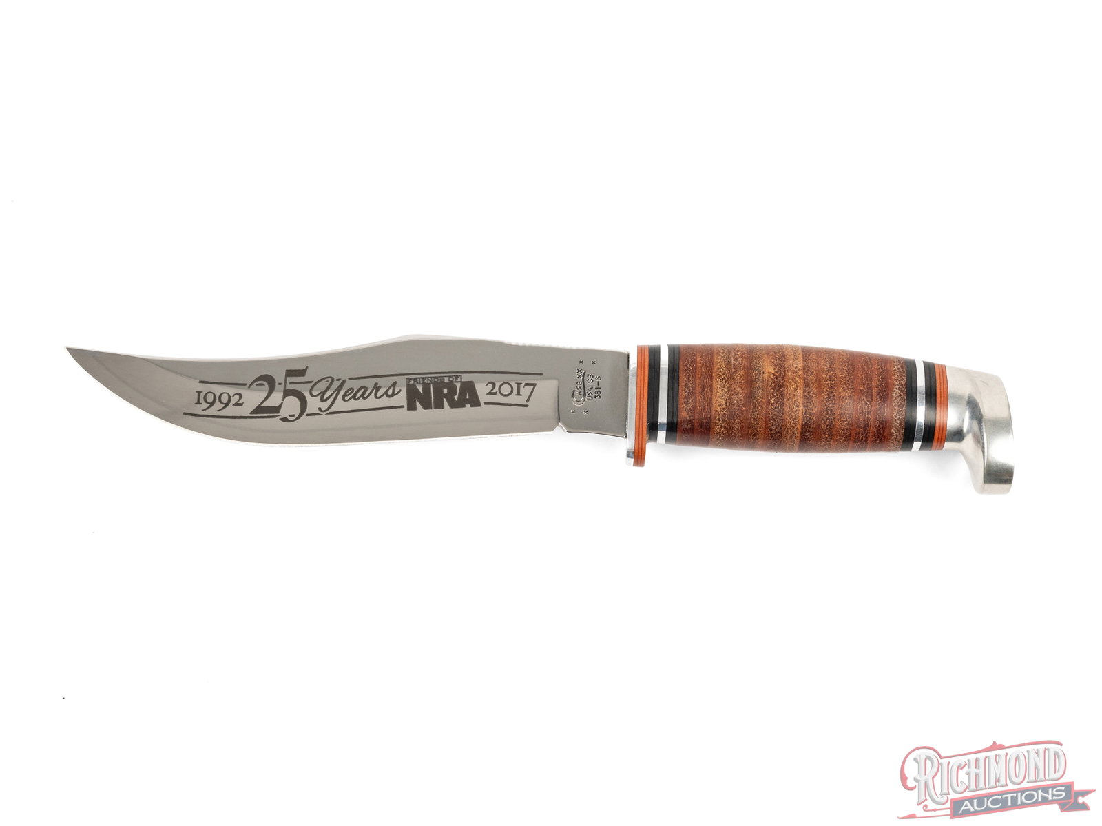 Case XX "25 years 2017 Friends of the NRA" Hunting Knife With Leather Sheath - 2