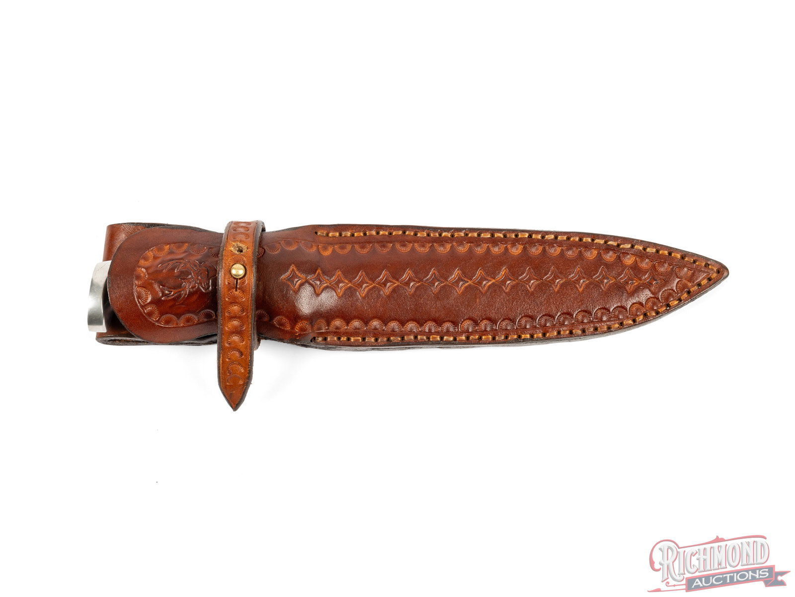 Case XX "25 years 2017 Friends of the NRA" Hunting Knife With Leather Sheath - 4