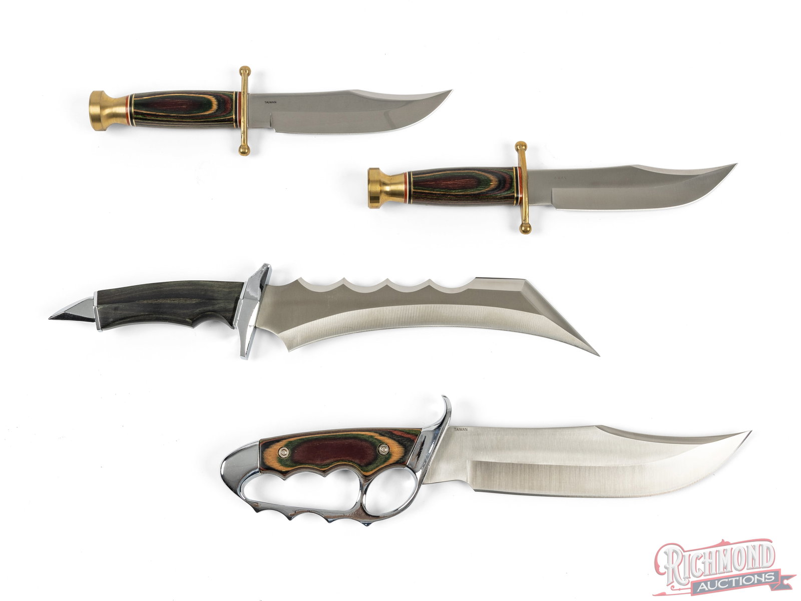 Four Frost Cutlery Fixed Blade Texas & Intimidator Bowie Knives Dale Earnhardt Commemorative - 2