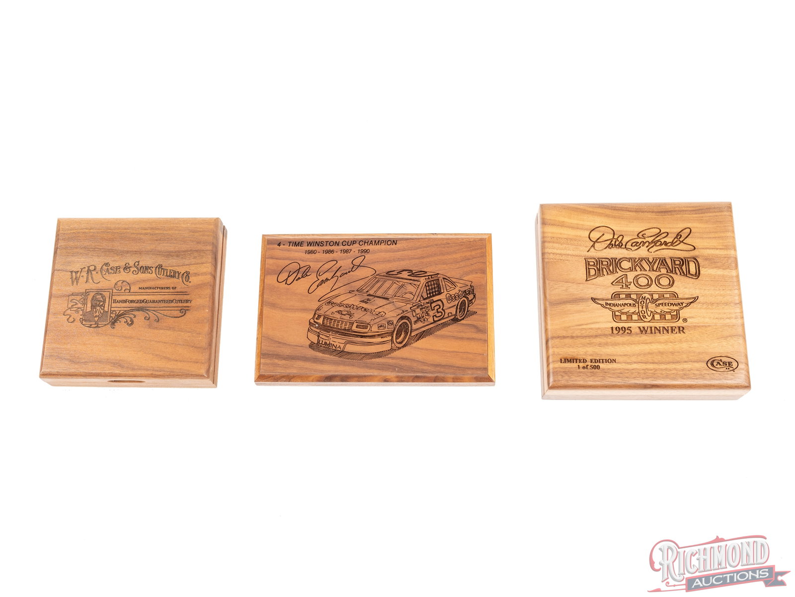 Three Case XX Limited Edition Dale Earnhardt Commemorative Knives in Original Cases - 2