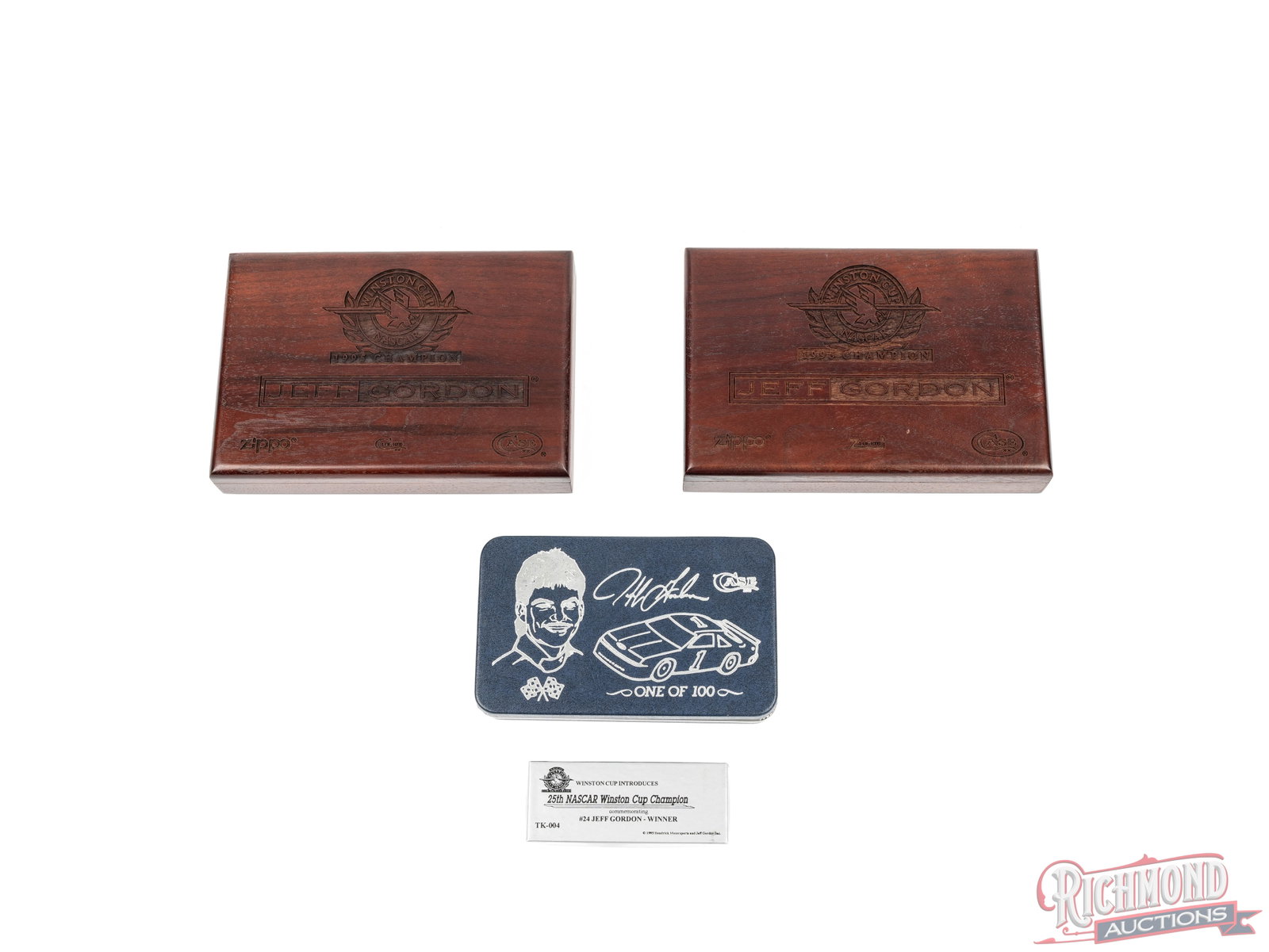 3 Case XX Trapper Knives & Zippo Lighter Cased Sets & Winchester Knife Commemorating Jeff Gordon - 2
