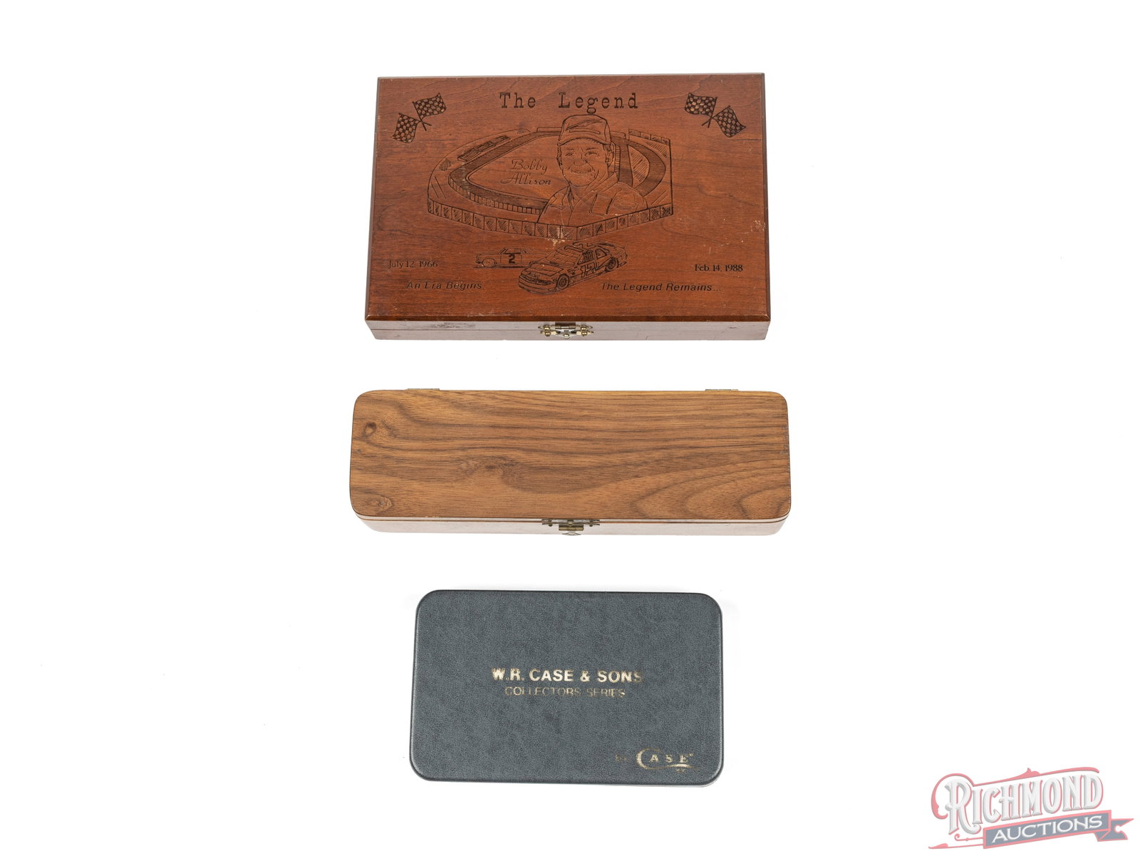 Three Case XX Limited Edition Nascar Driver Commemorative Folder Knives Trapper & Coke Bottle - 2