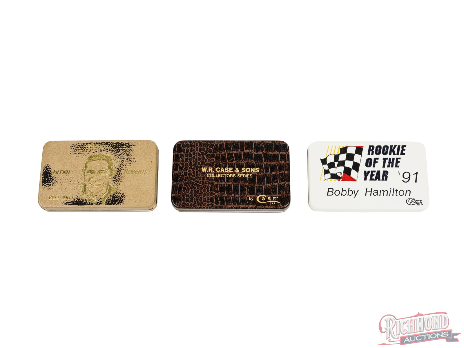 Three Case XX Trapper Limited Edition Folder Knives Stock Car Legends - 2