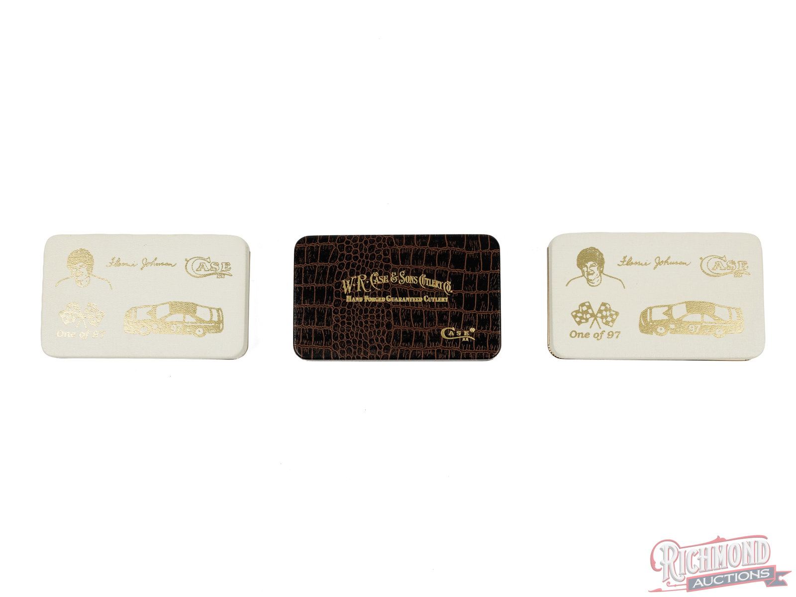 Three Case XX Trapper and Canoe Flossie Johnson & Buddy Baker Commemorative Knives - 2